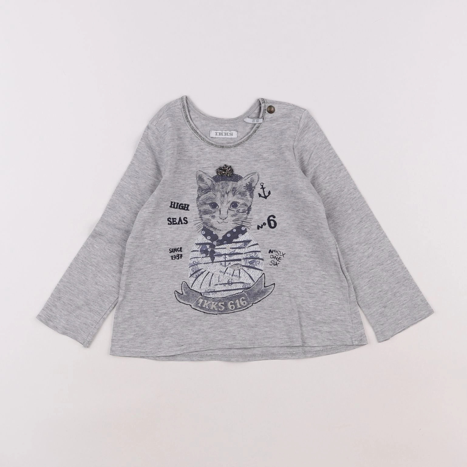 IKKS - tee-shirt gris - 18 mois