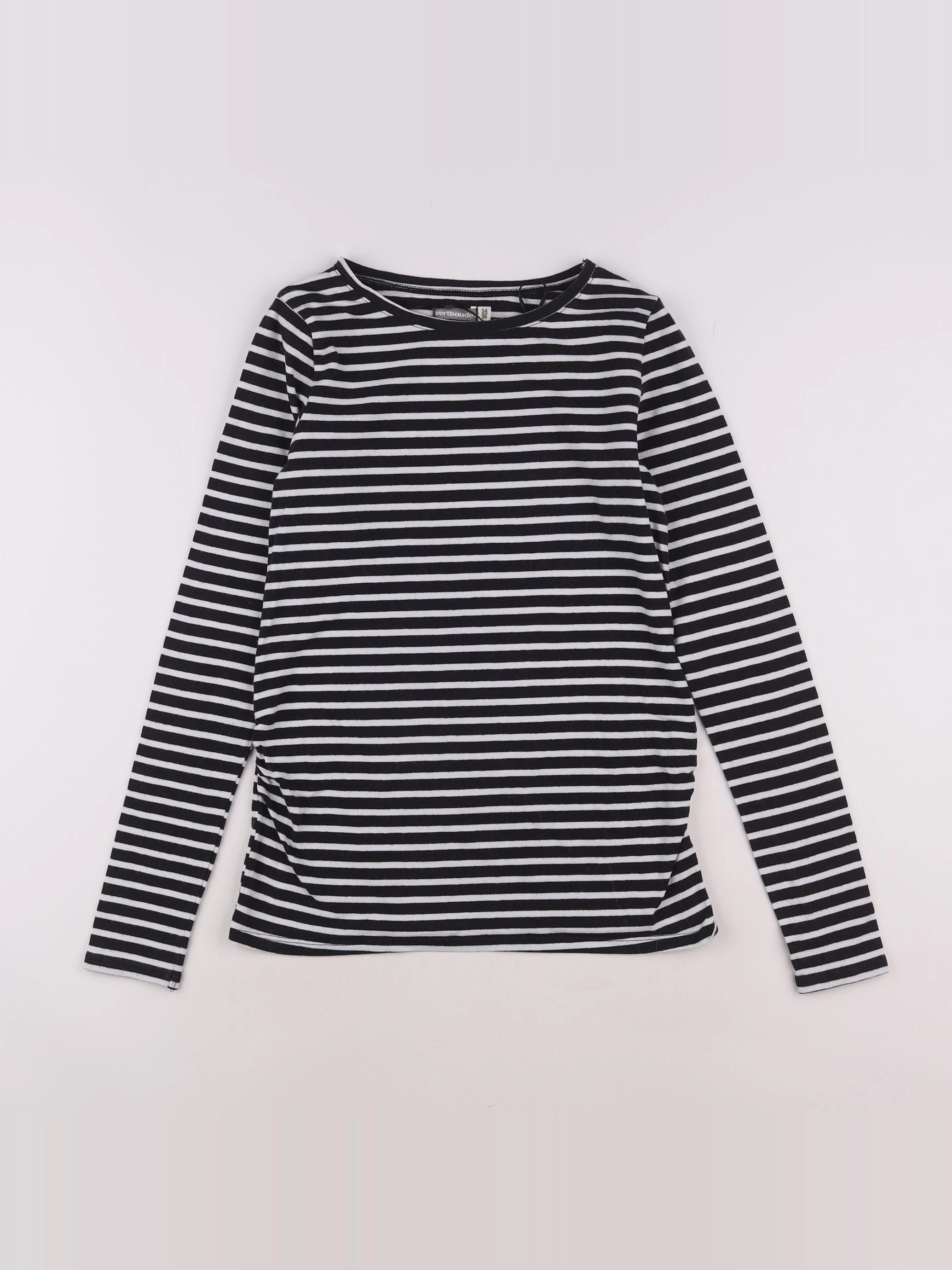 Vertbaudet - tee-shirt grossesse blanc, noir - 34 à 36