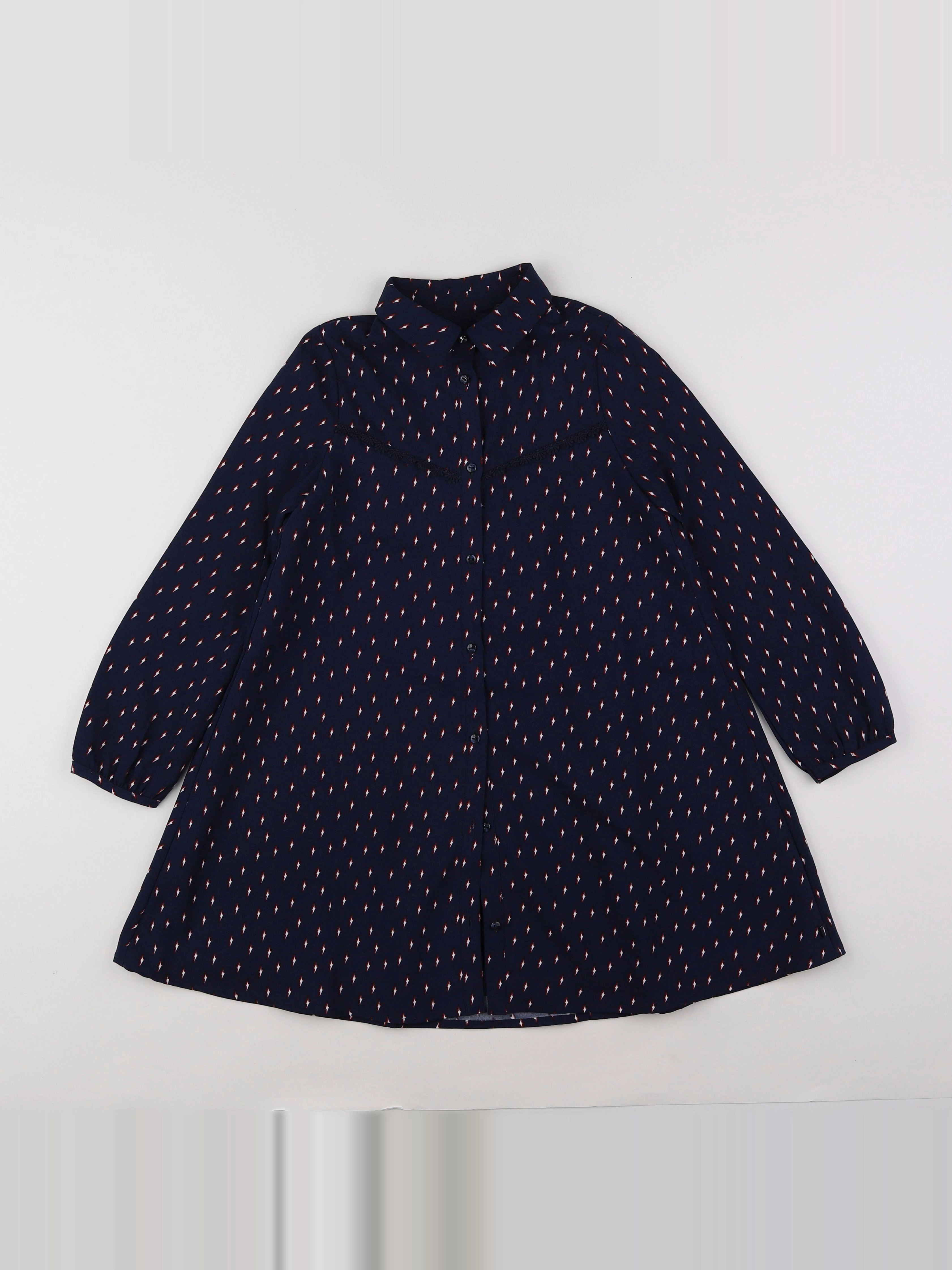 IKKS - robe bleu - 8 ans