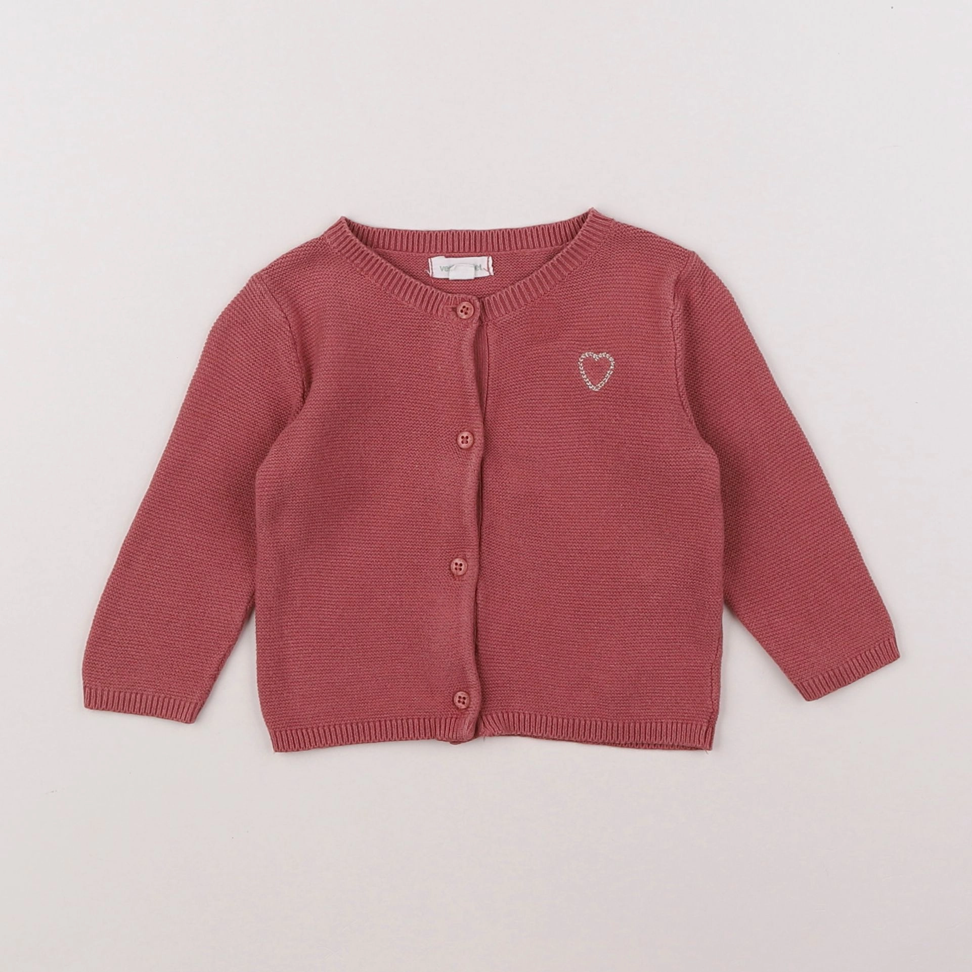 Vertbaudet - gilet rose - 3 mois