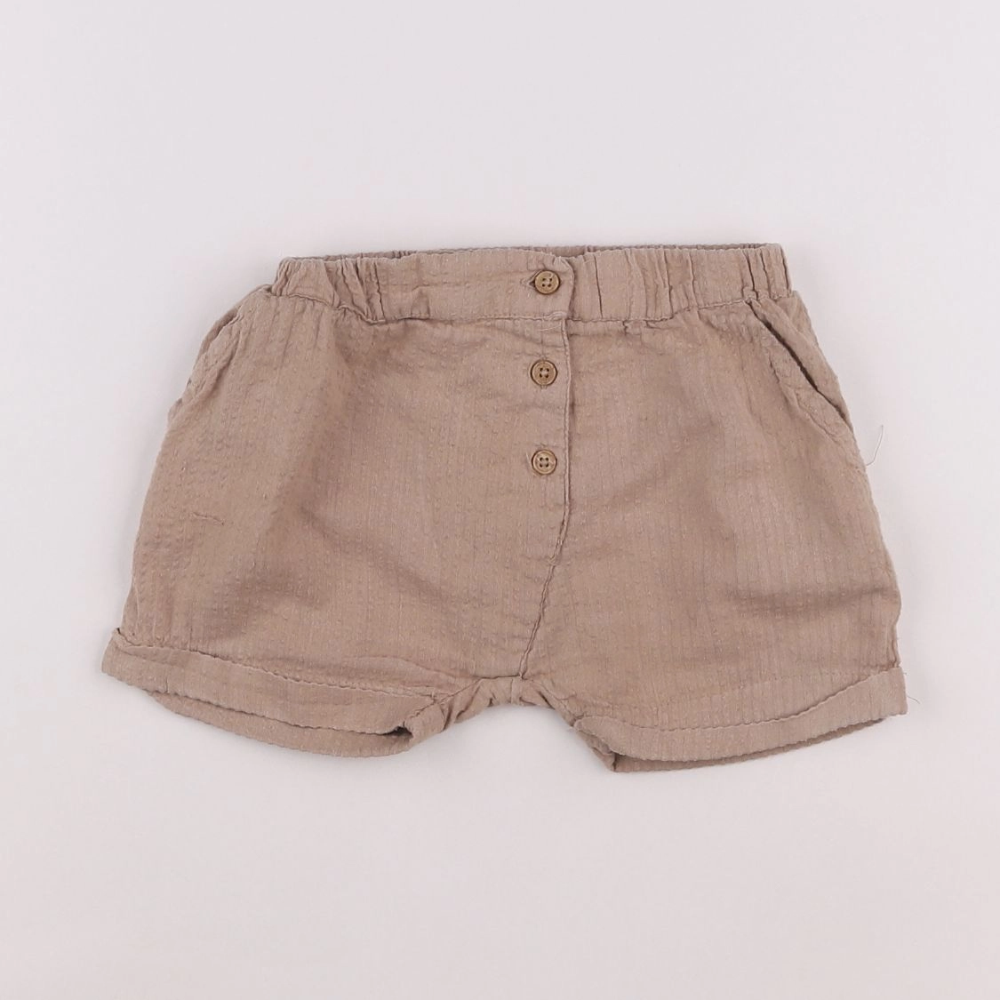 Vertbaudet - short marron - 18 mois