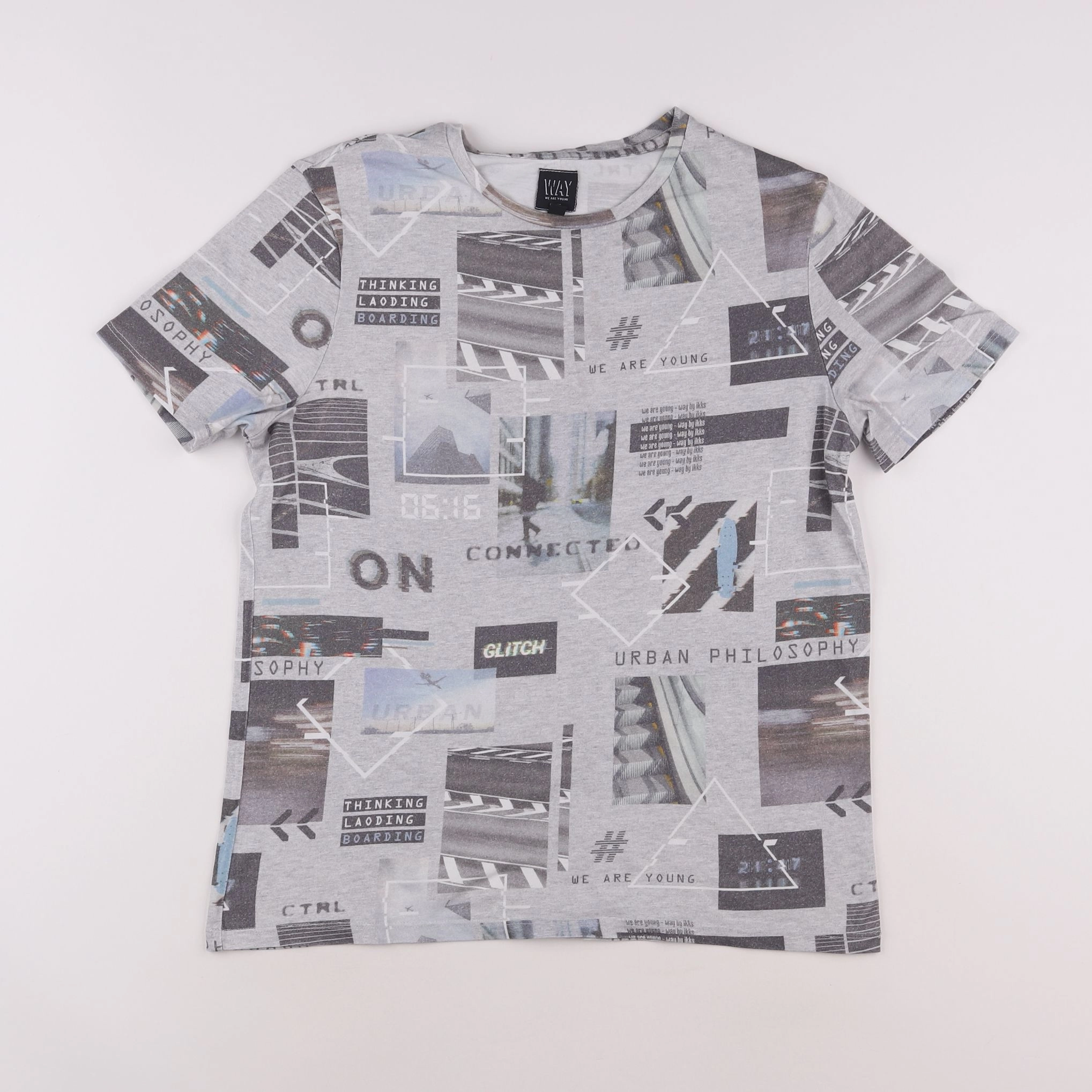 IKKS - tee-shirt gris - 16 ans