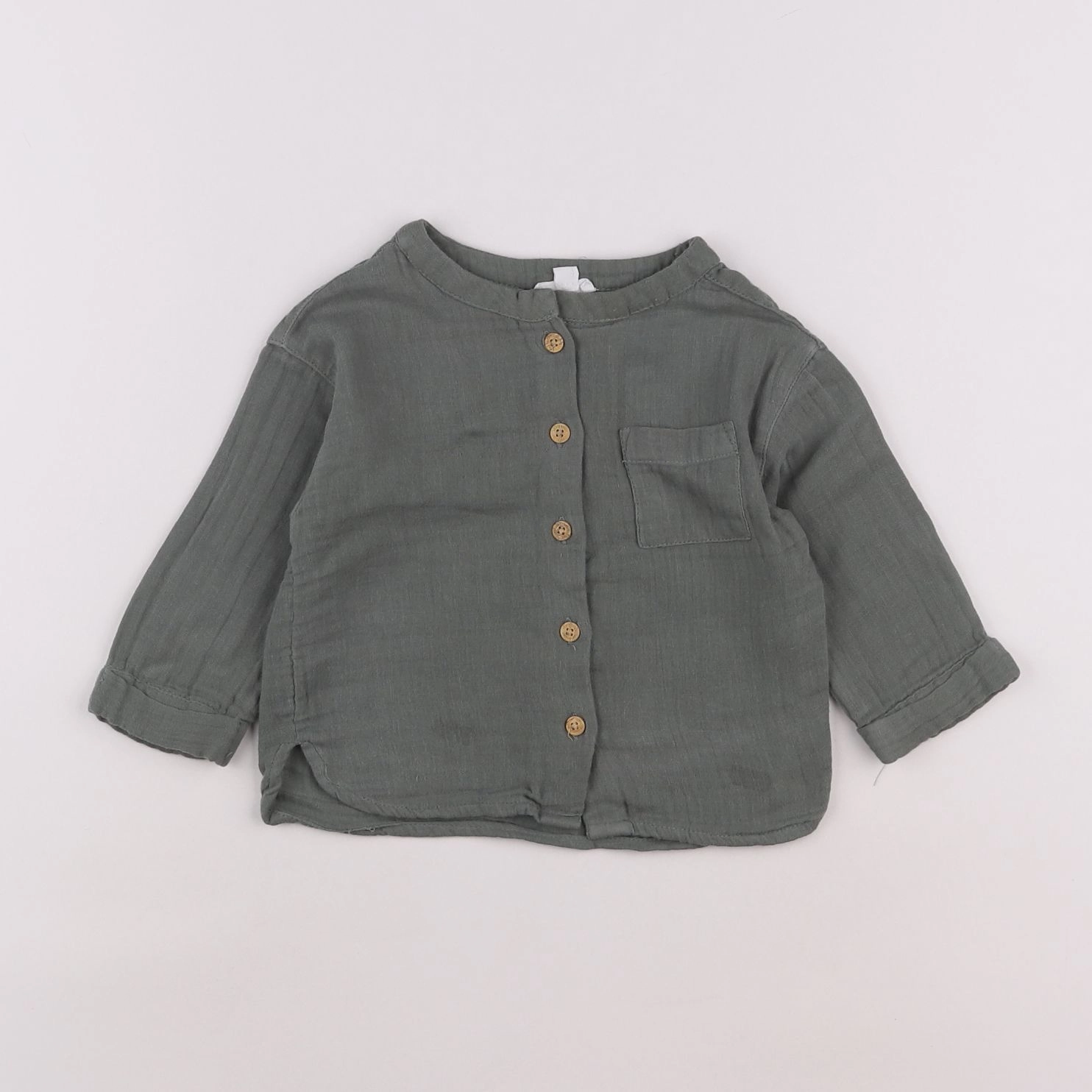 Vertbaudet - chemise vert - 12 mois