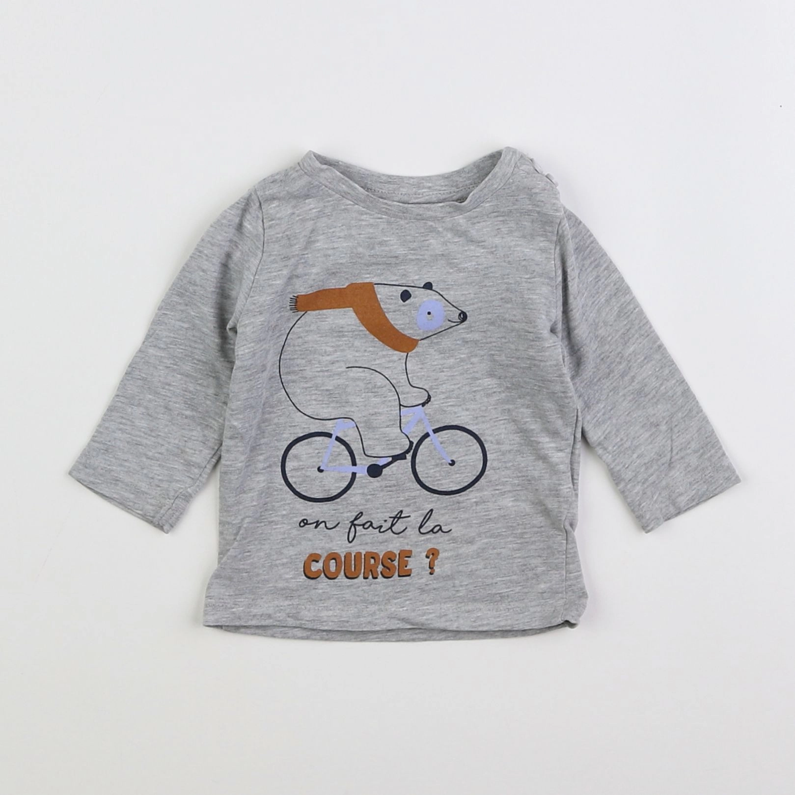 Vertbaudet - tee-shirt gris - 3 mois