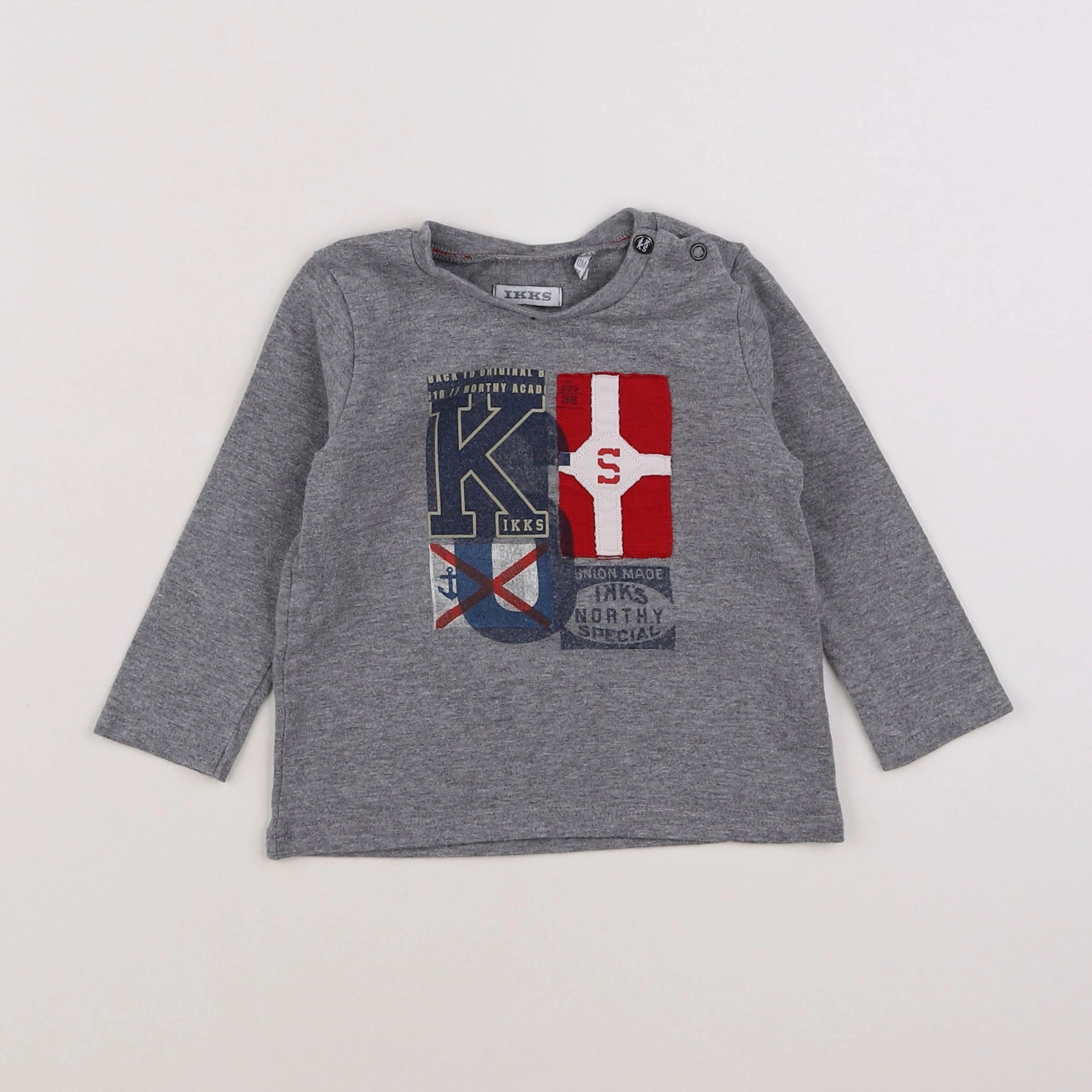 IKKS - tee-shirt gris - 12 mois
