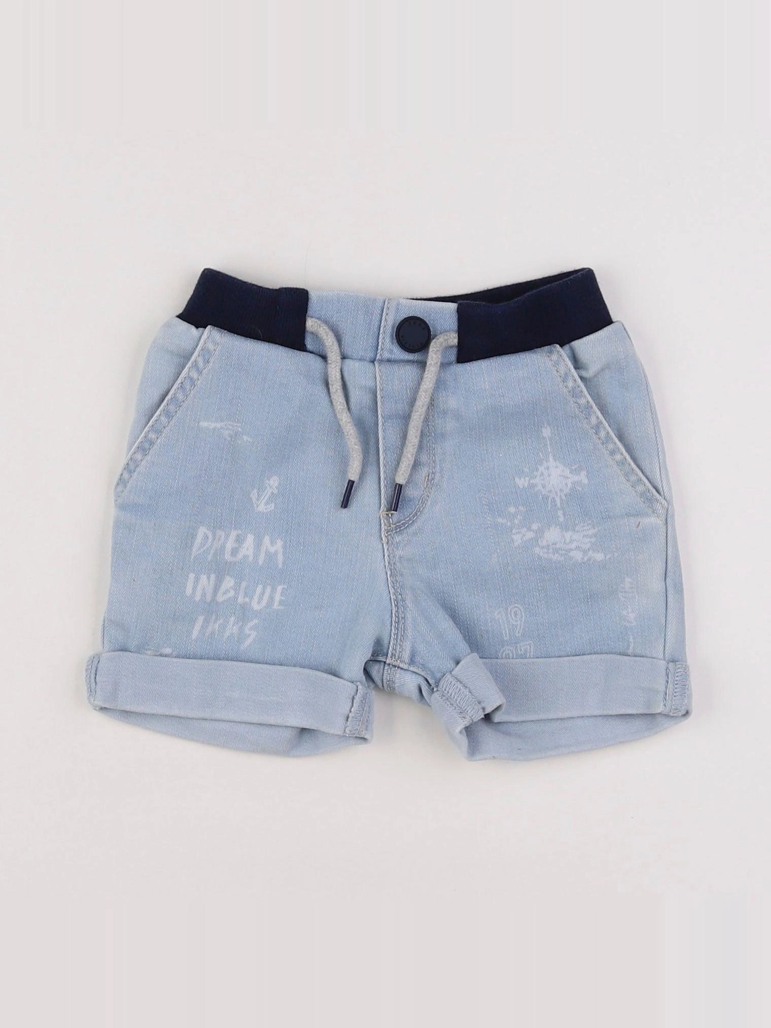 IKKS - short bleu - 12 mois