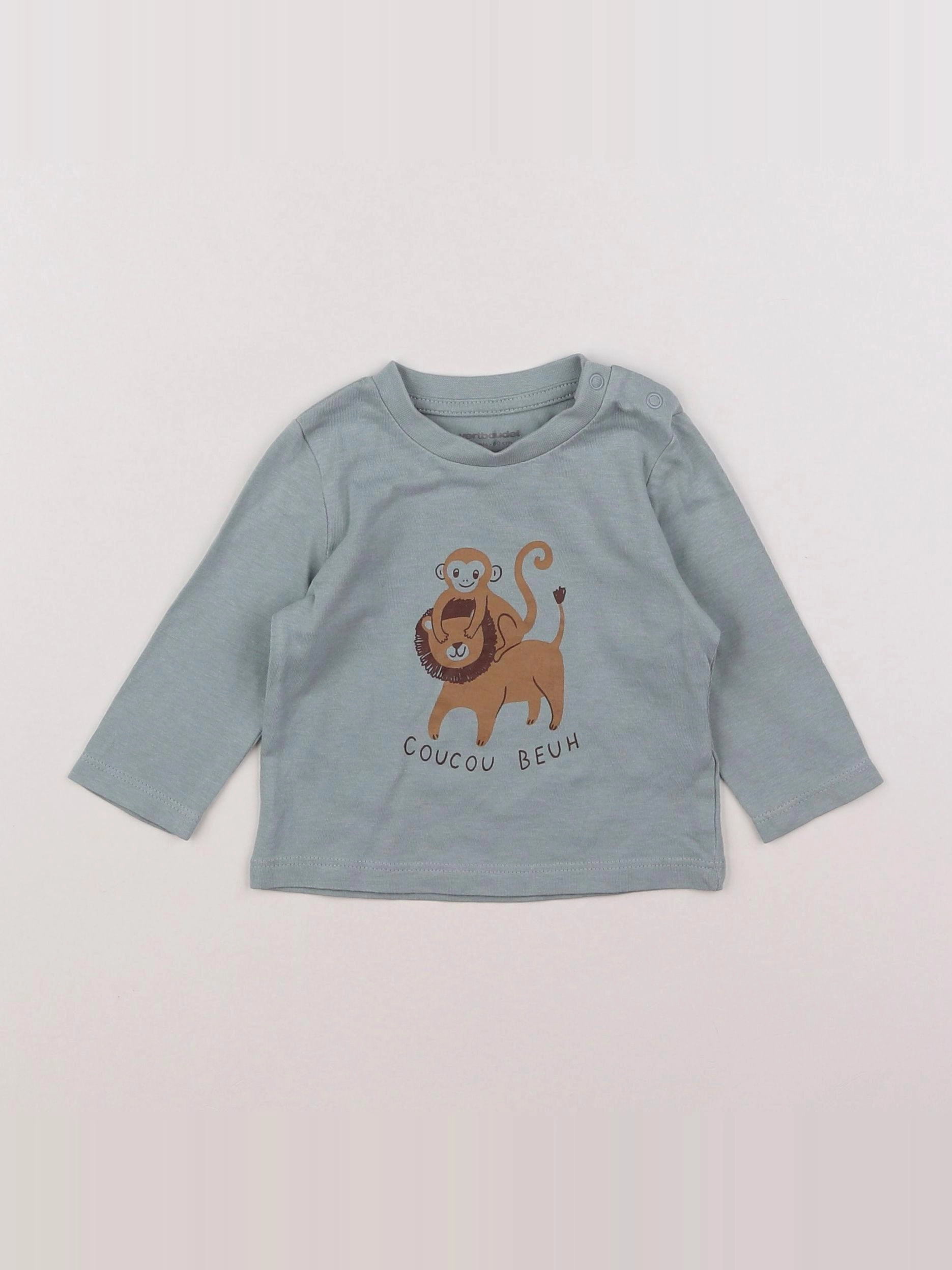 Vertbaudet - tee-shirt vert - 3 mois