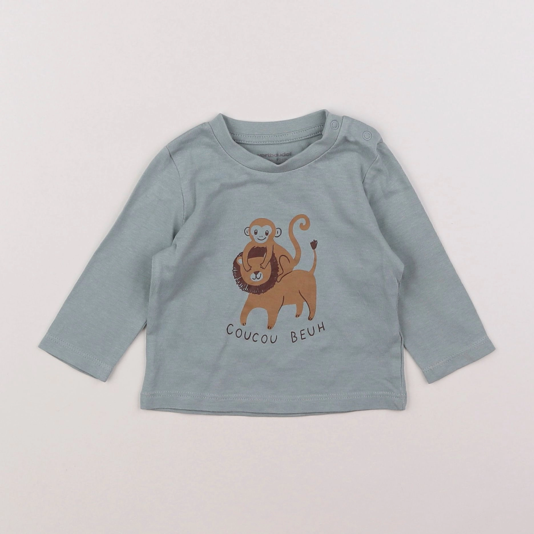 Vertbaudet - tee-shirt vert - 3 mois