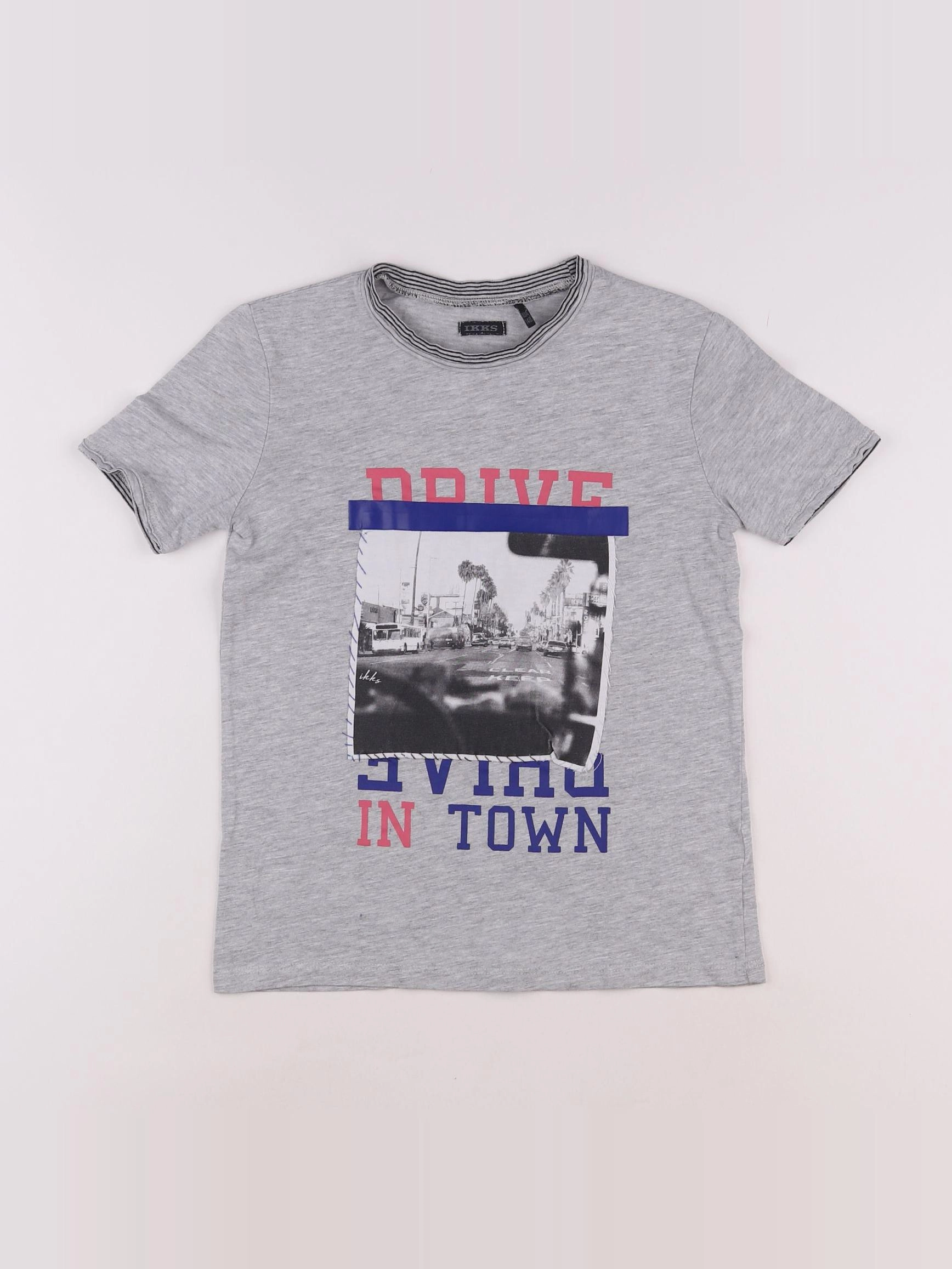 IKKS - tee-shirt gris - 10 ans