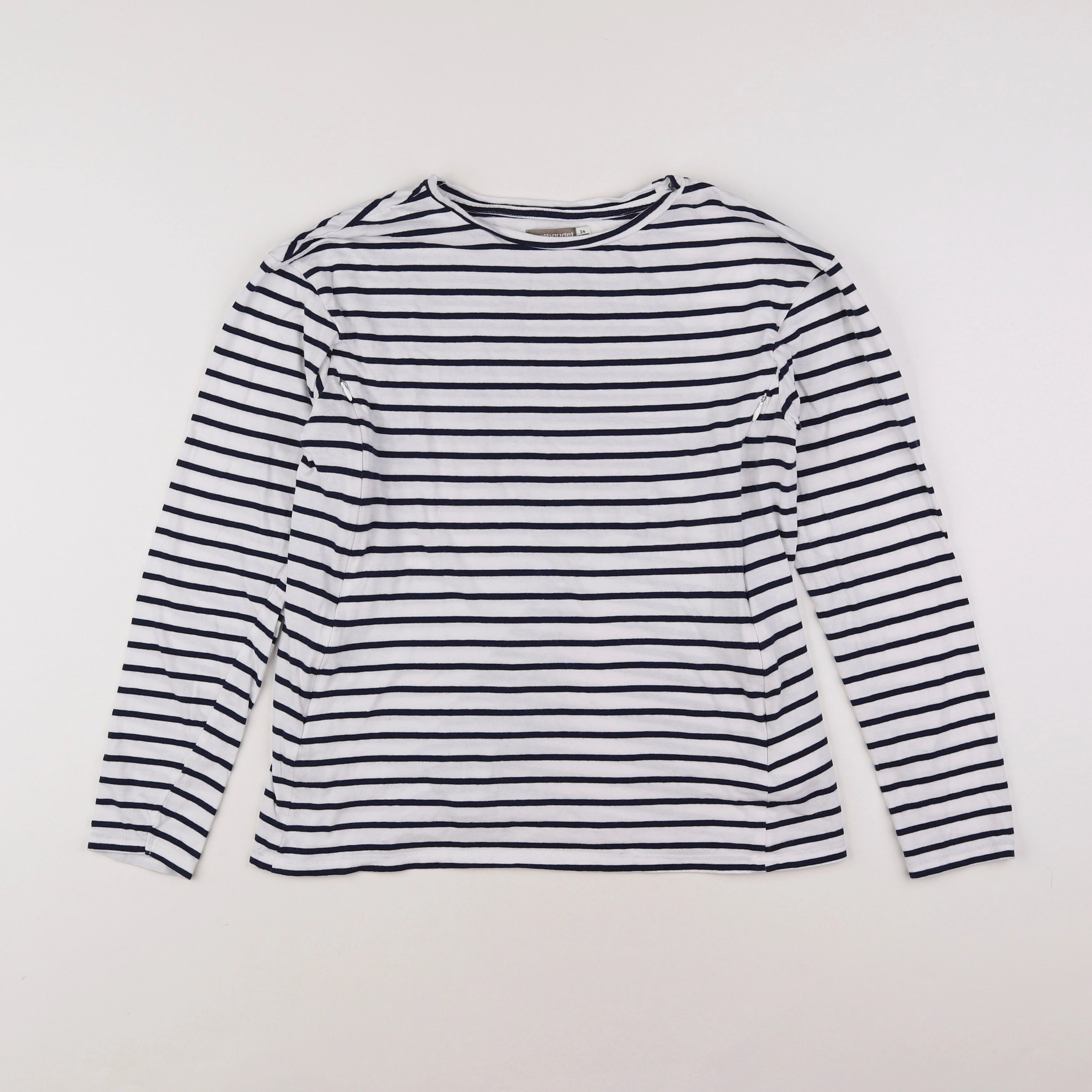 Vertbaudet - tee-shirt grossesse blanc, bleu - 34 à 36