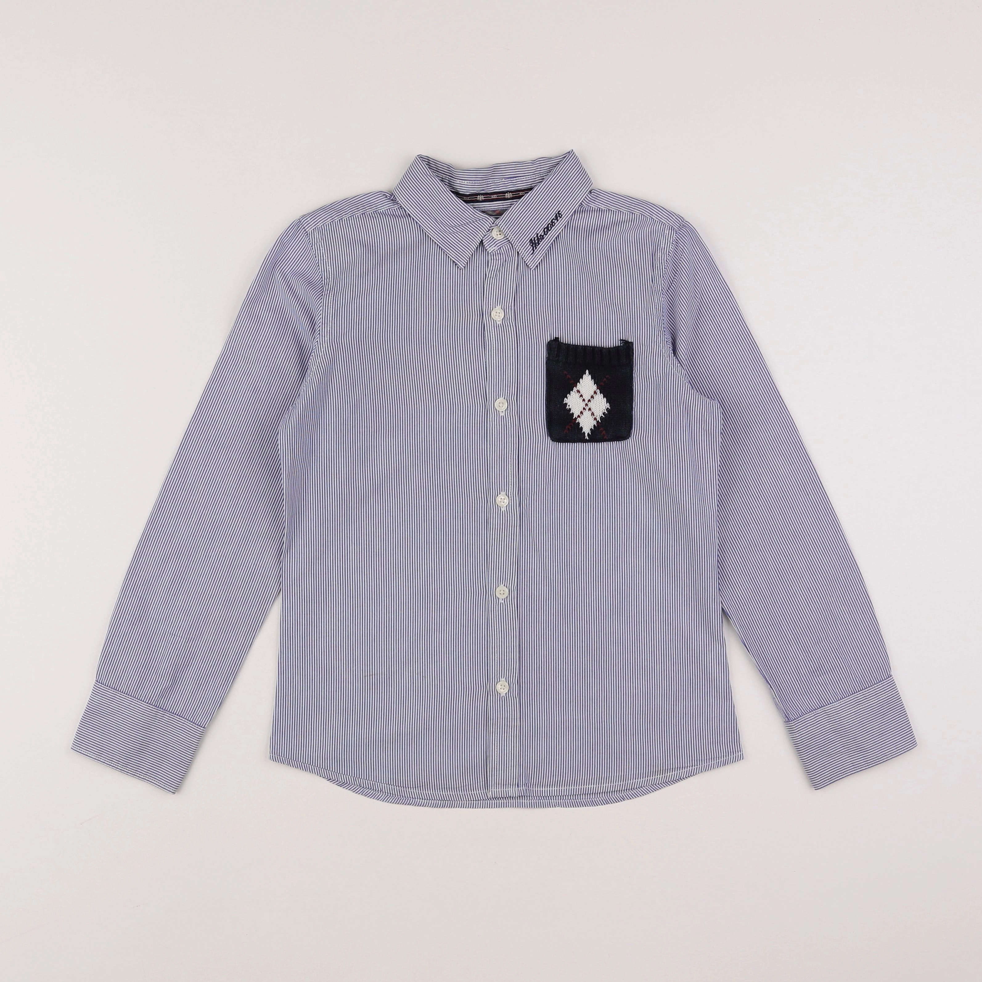 IKKS - chemise blanc, bleu - 8 ans