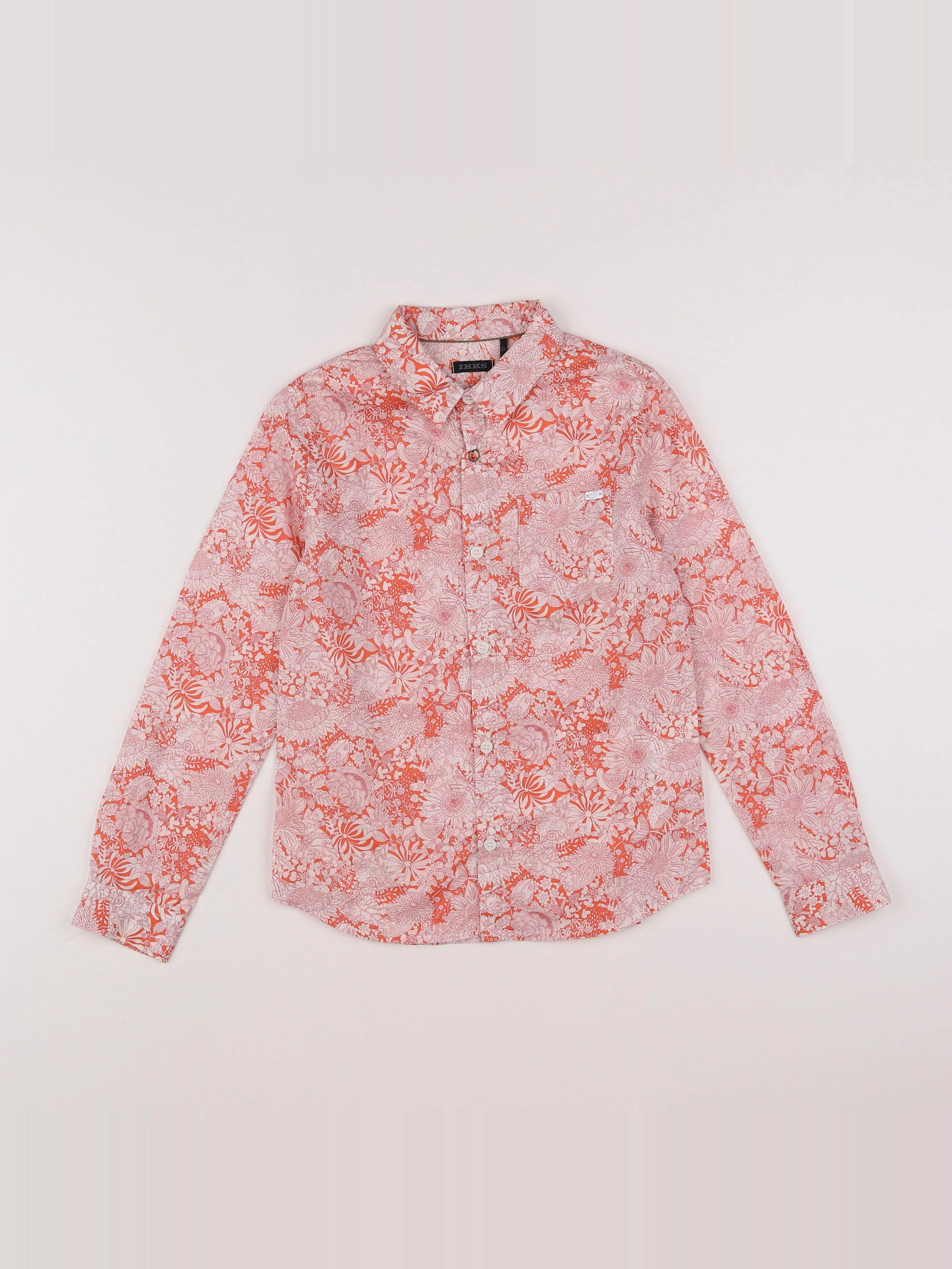 IKKS - chemise blanc, rouge - 8 ans