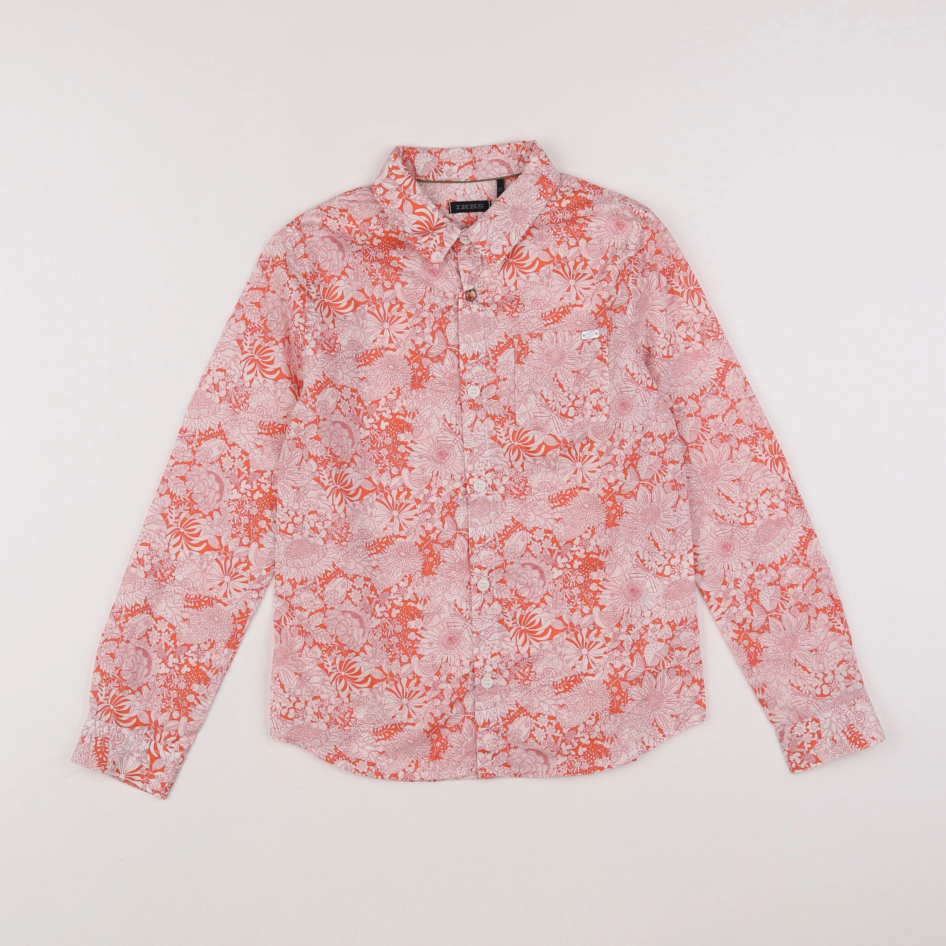 IKKS - chemise blanc, rouge - 8 ans
