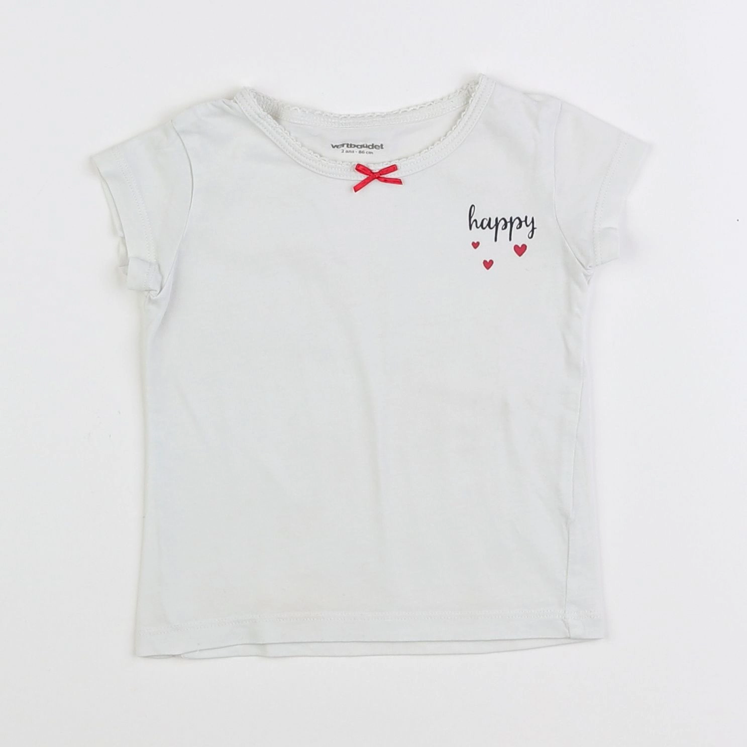 Vertbaudet - maillot de corps blanc - 2 ans