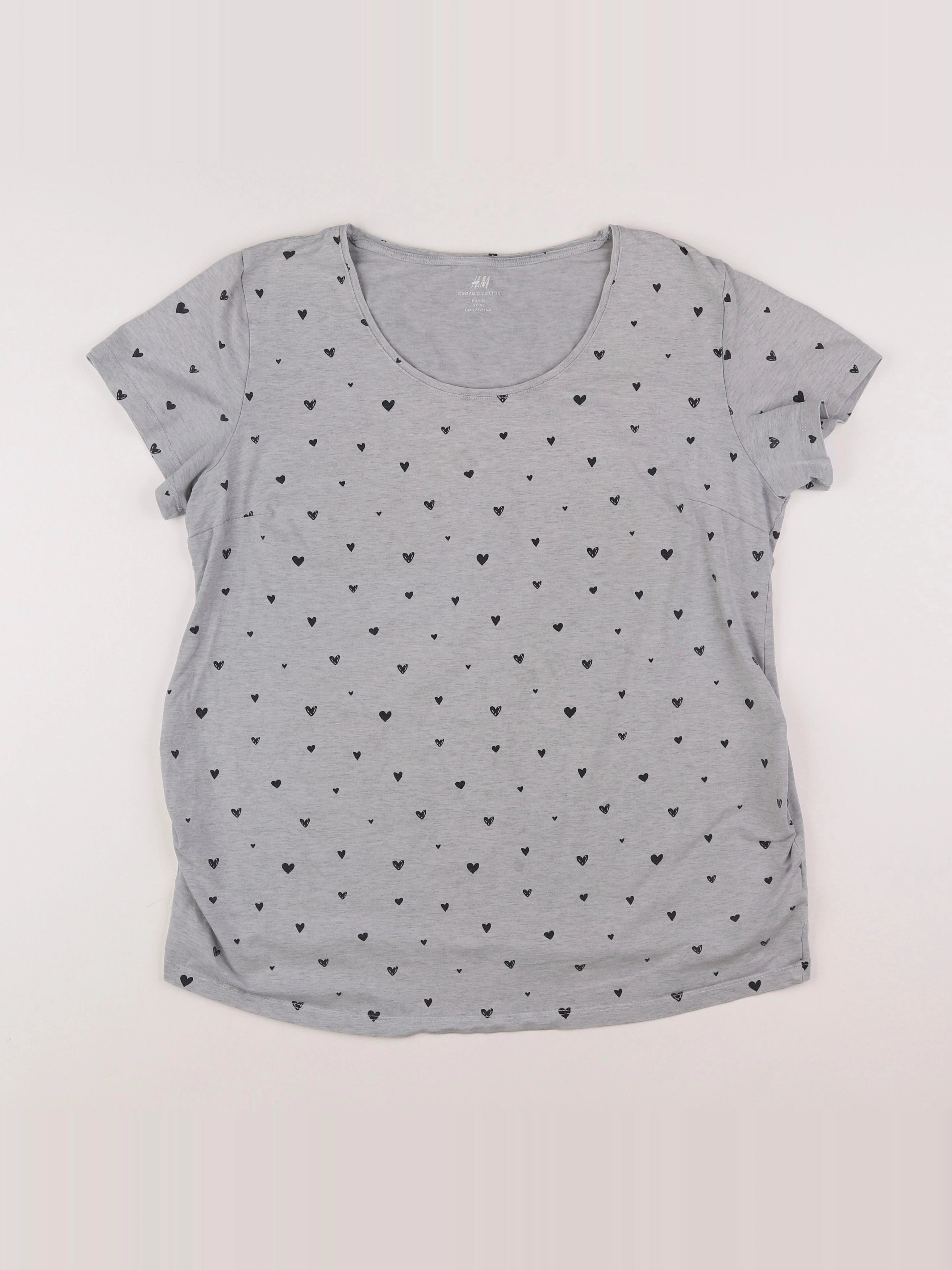 H&M - tee-shirt grossesse gris - 48 à 50