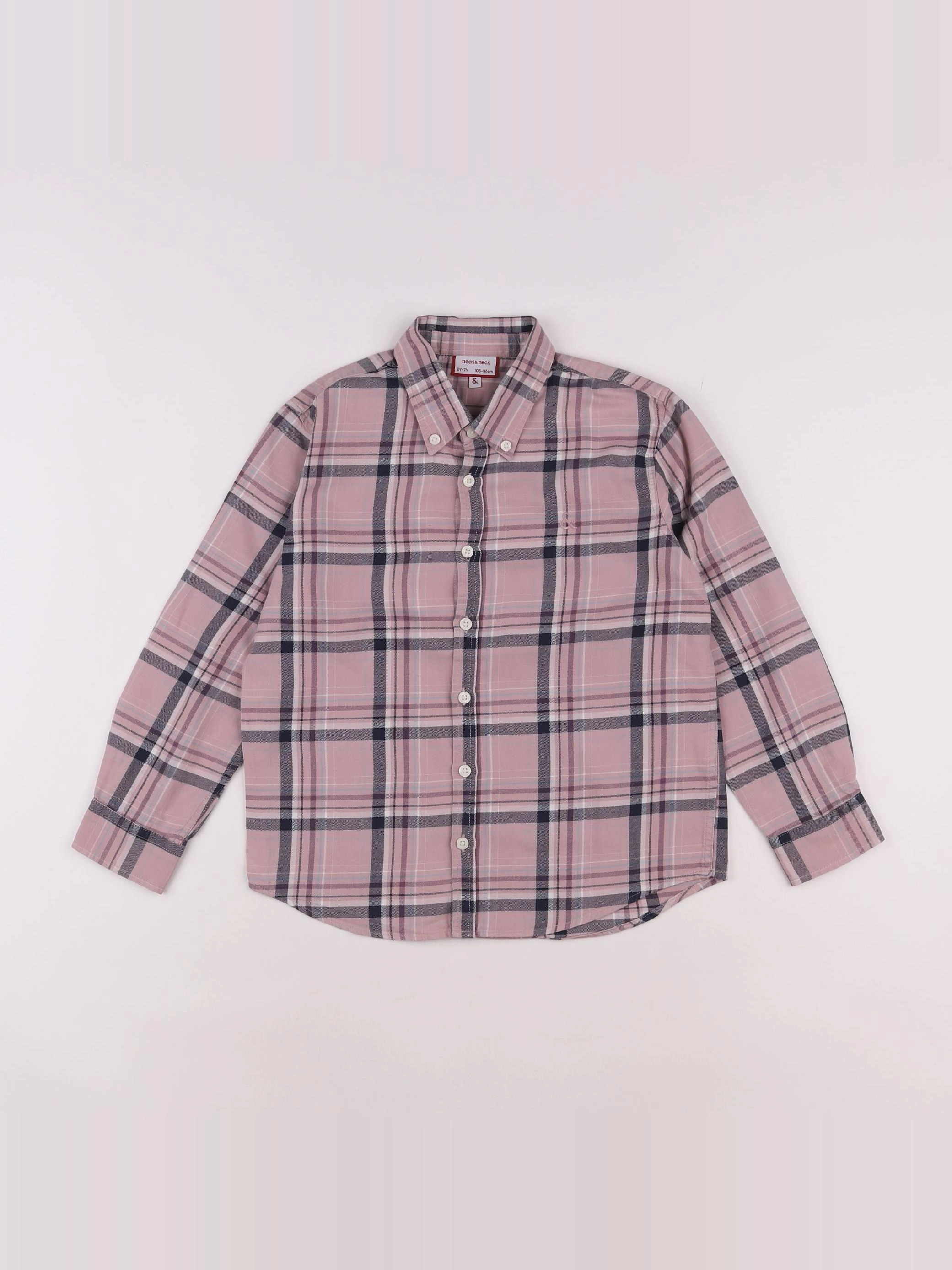 Neck & Neck - chemise rose - 6/7 ans