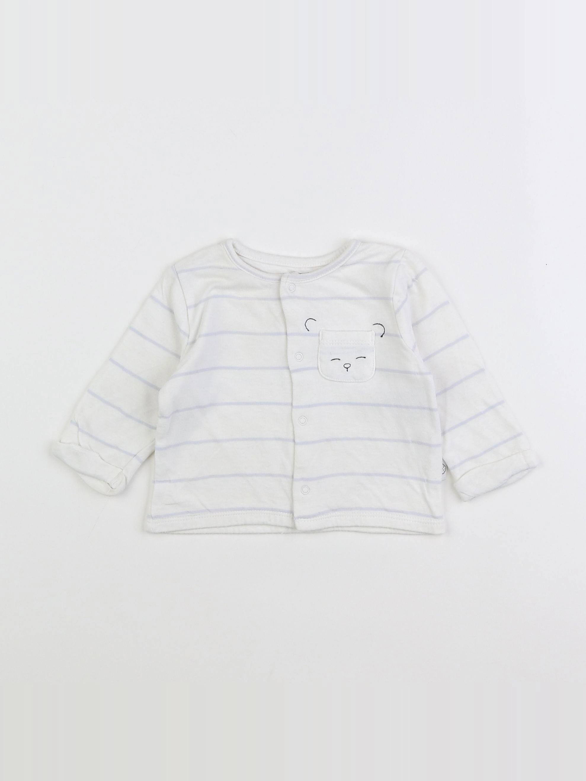 Petit Bateau - tee-shirt blanc - 6 mois