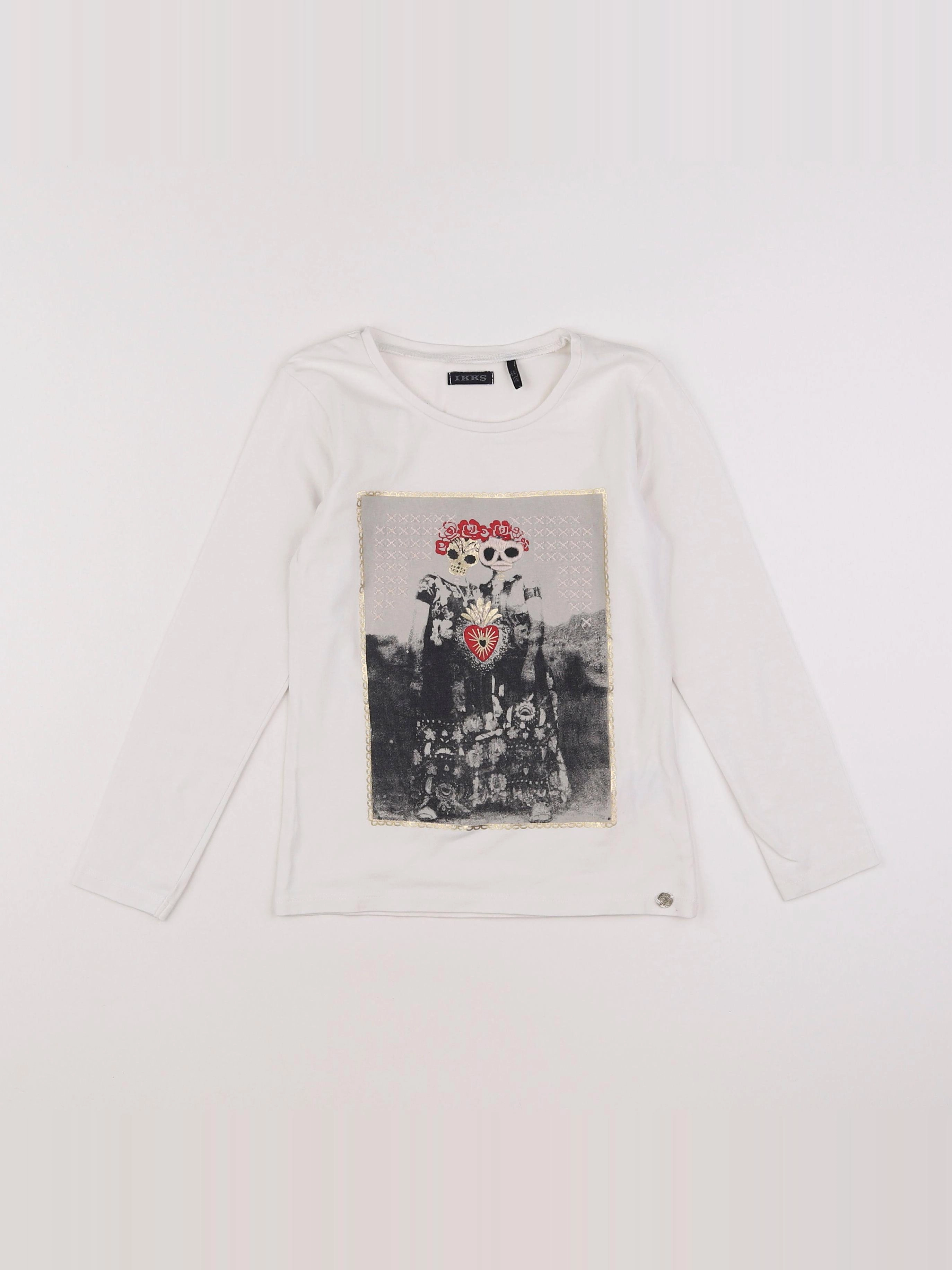 IKKS - tee-shirt blanc - 6 ans