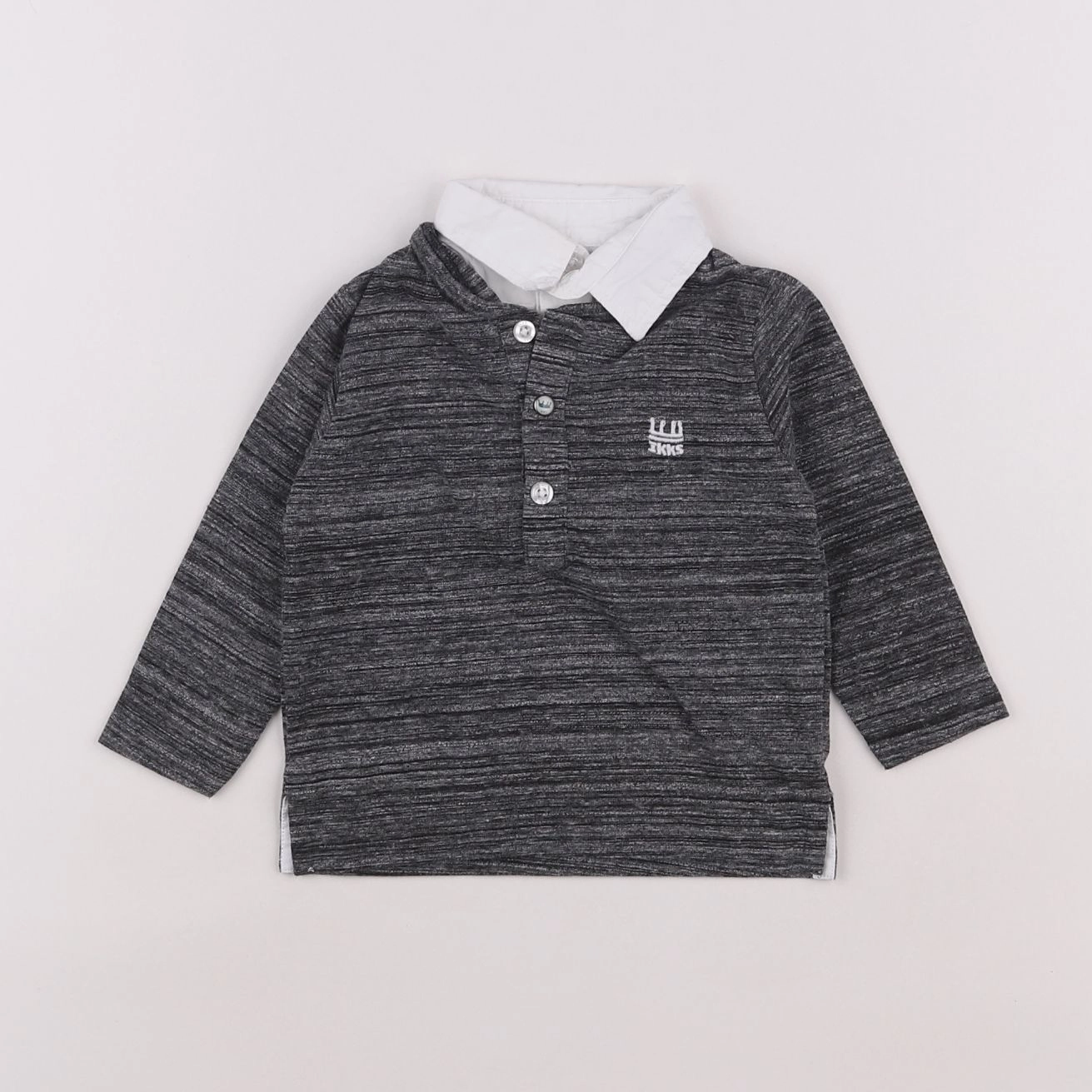 IKKS - polo gris - 6 mois