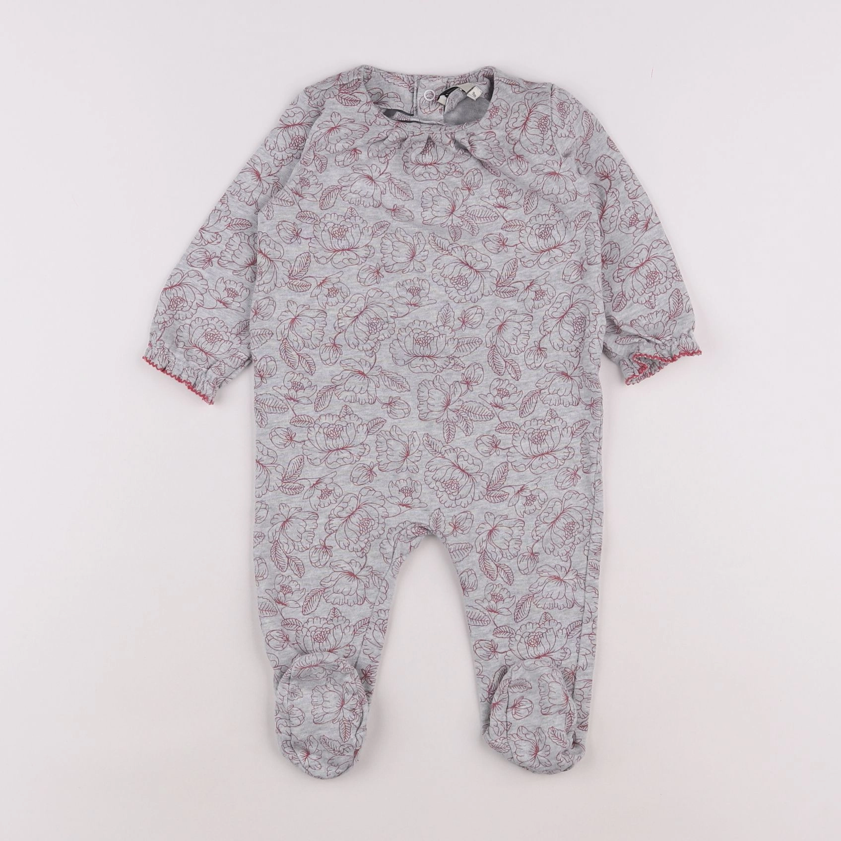 Natalys - pyjama coton gris - 9 mois