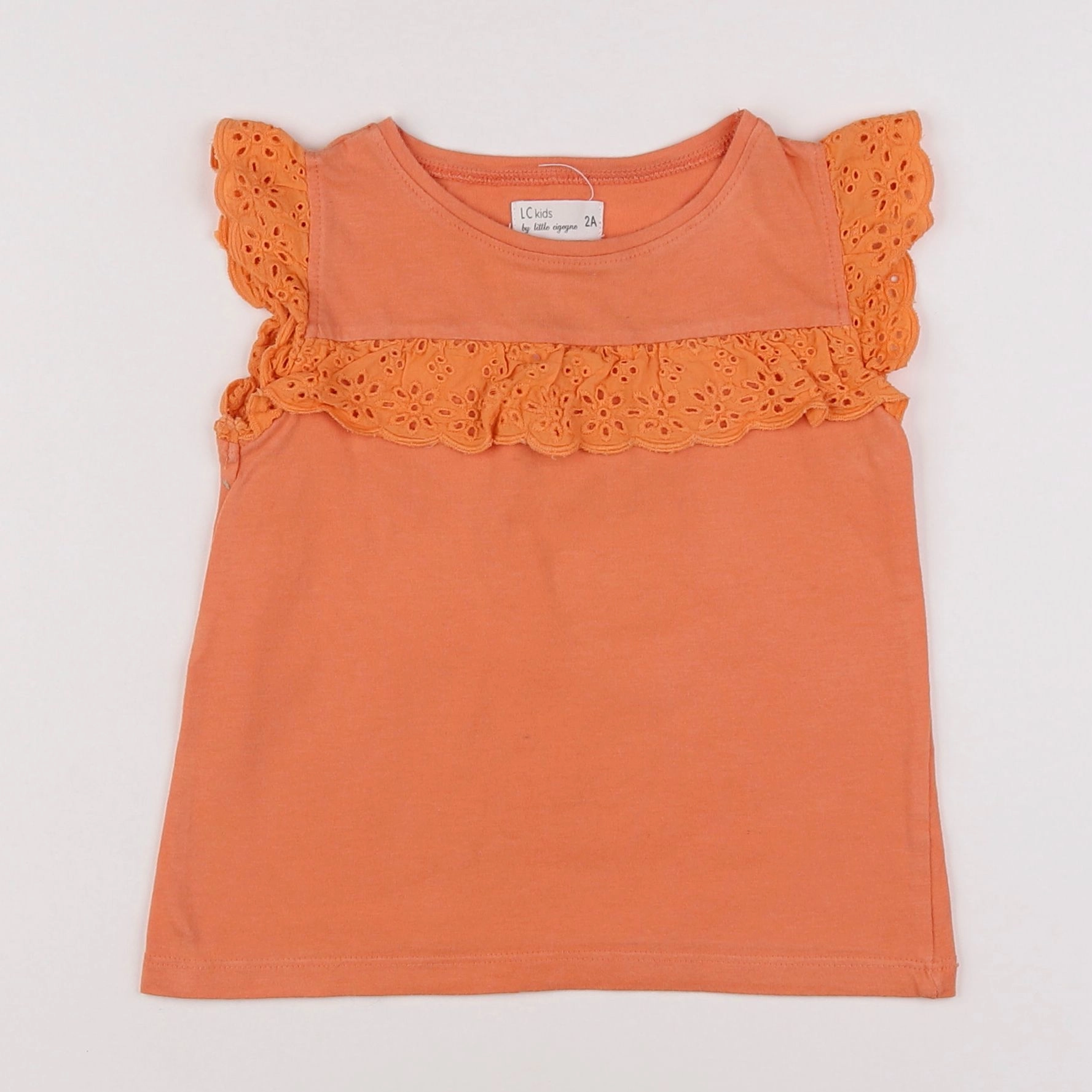 Little Cigogne - tee-shirt orange - 2 ans