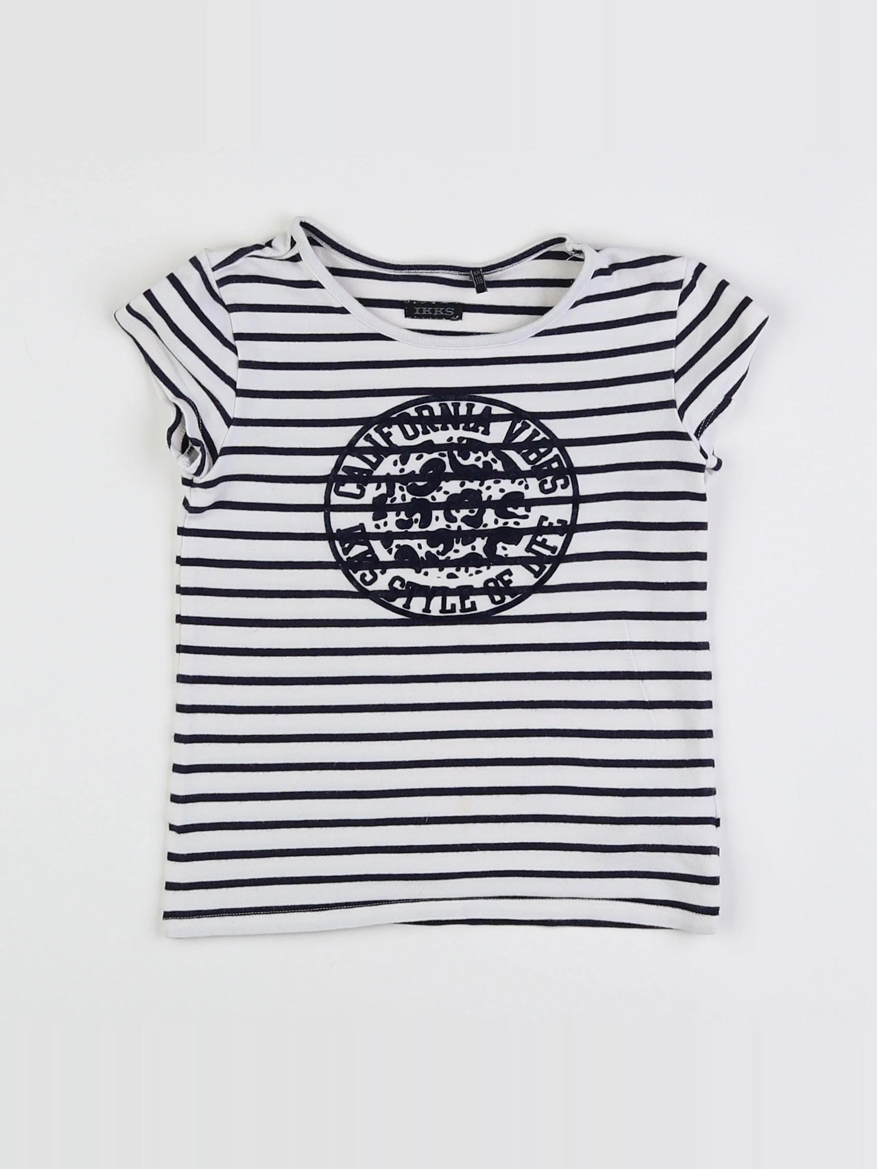 IKKS - tee-shirt blanc, noir - 6 ans