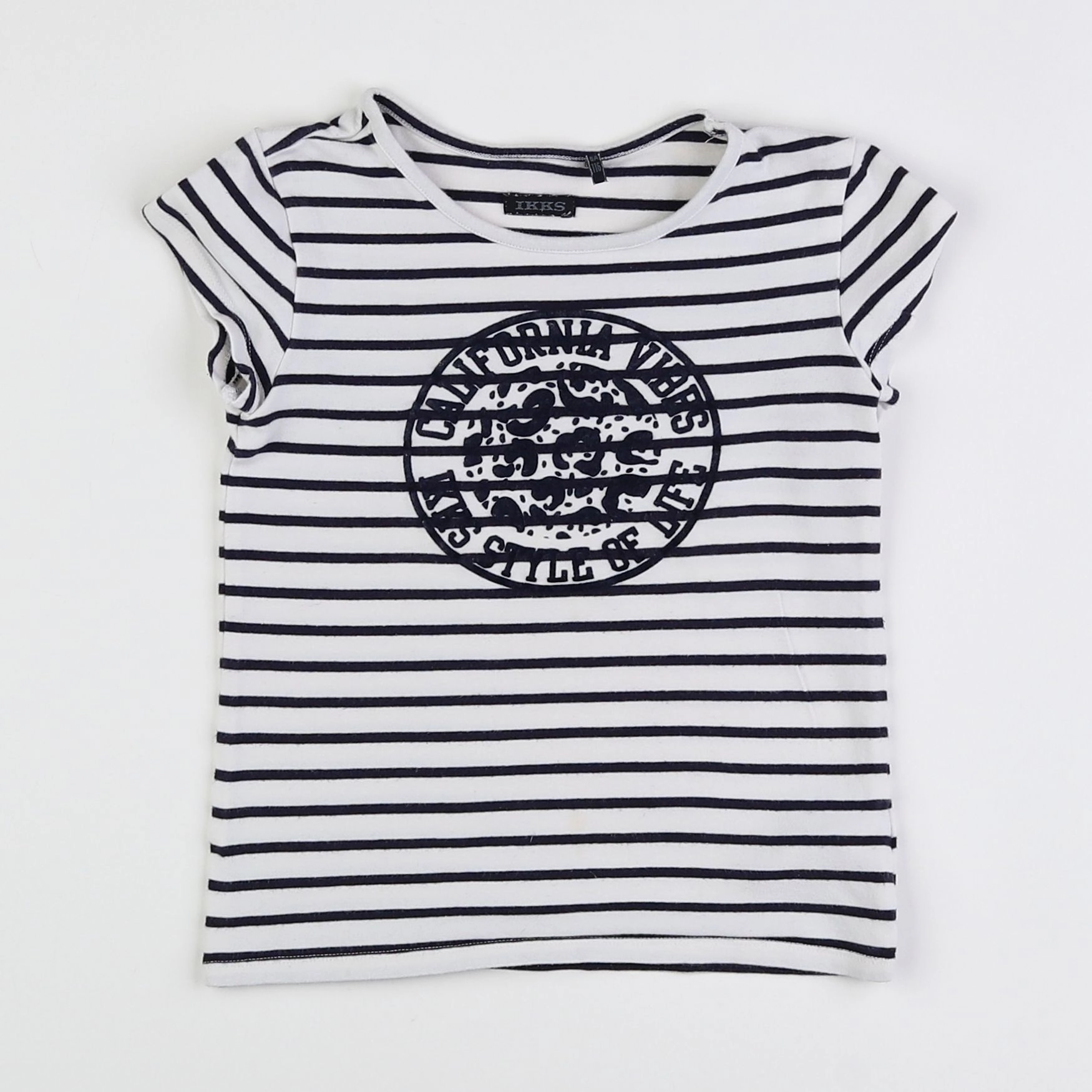 IKKS - tee-shirt blanc, noir - 6 ans