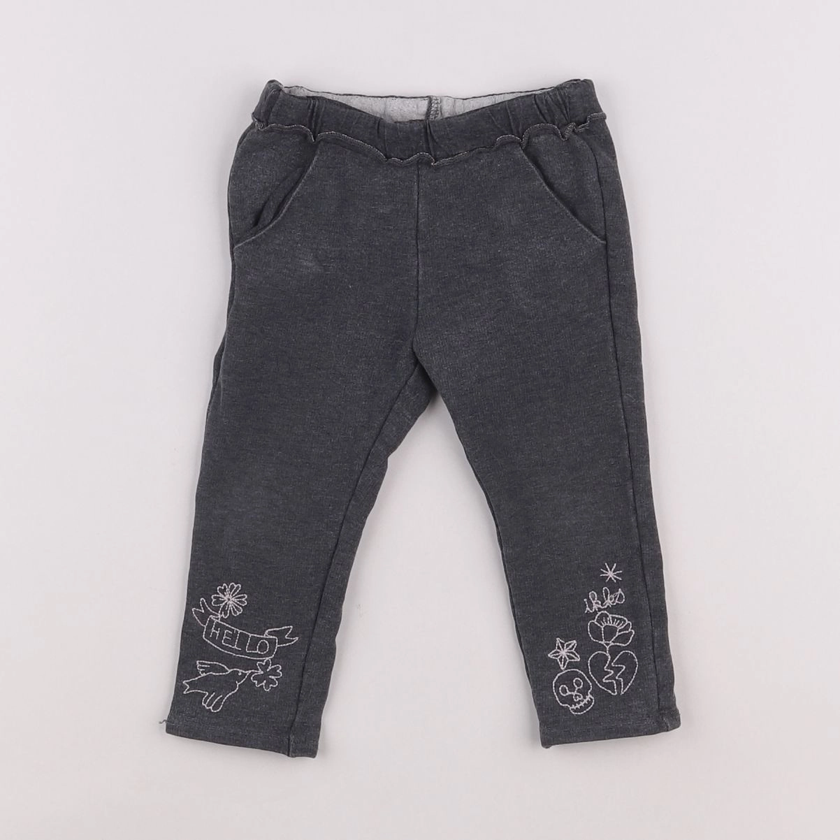 IKKS - jegging gris - 9/12 mois