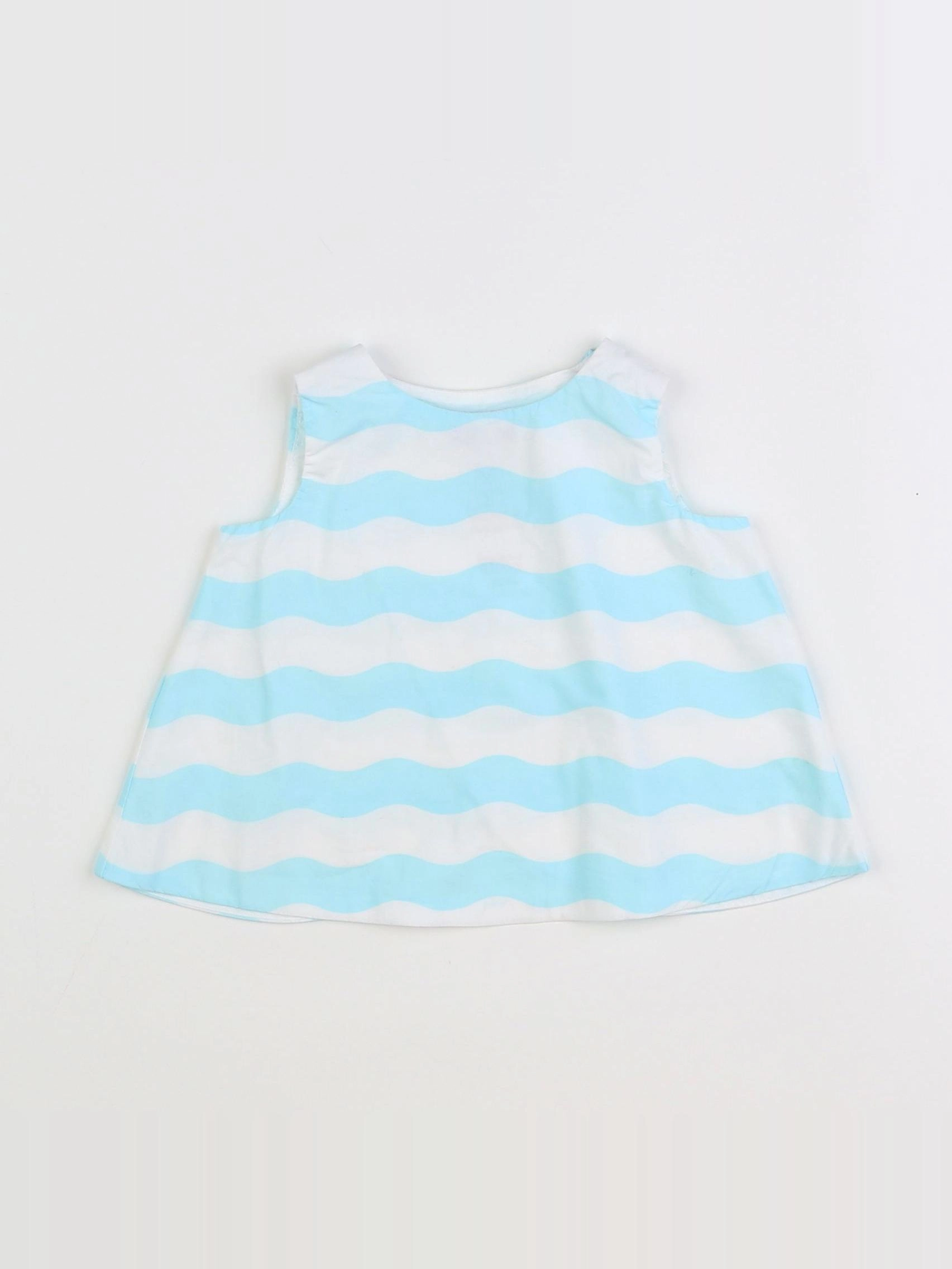 Jacadi - robe blanc, bleu - 6 mois