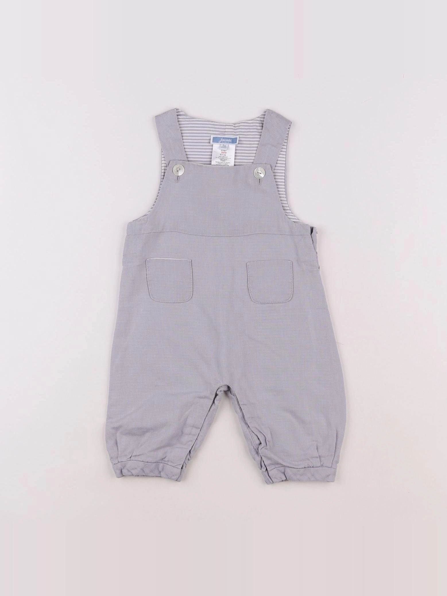 Jacadi - salopette gris - 6 mois