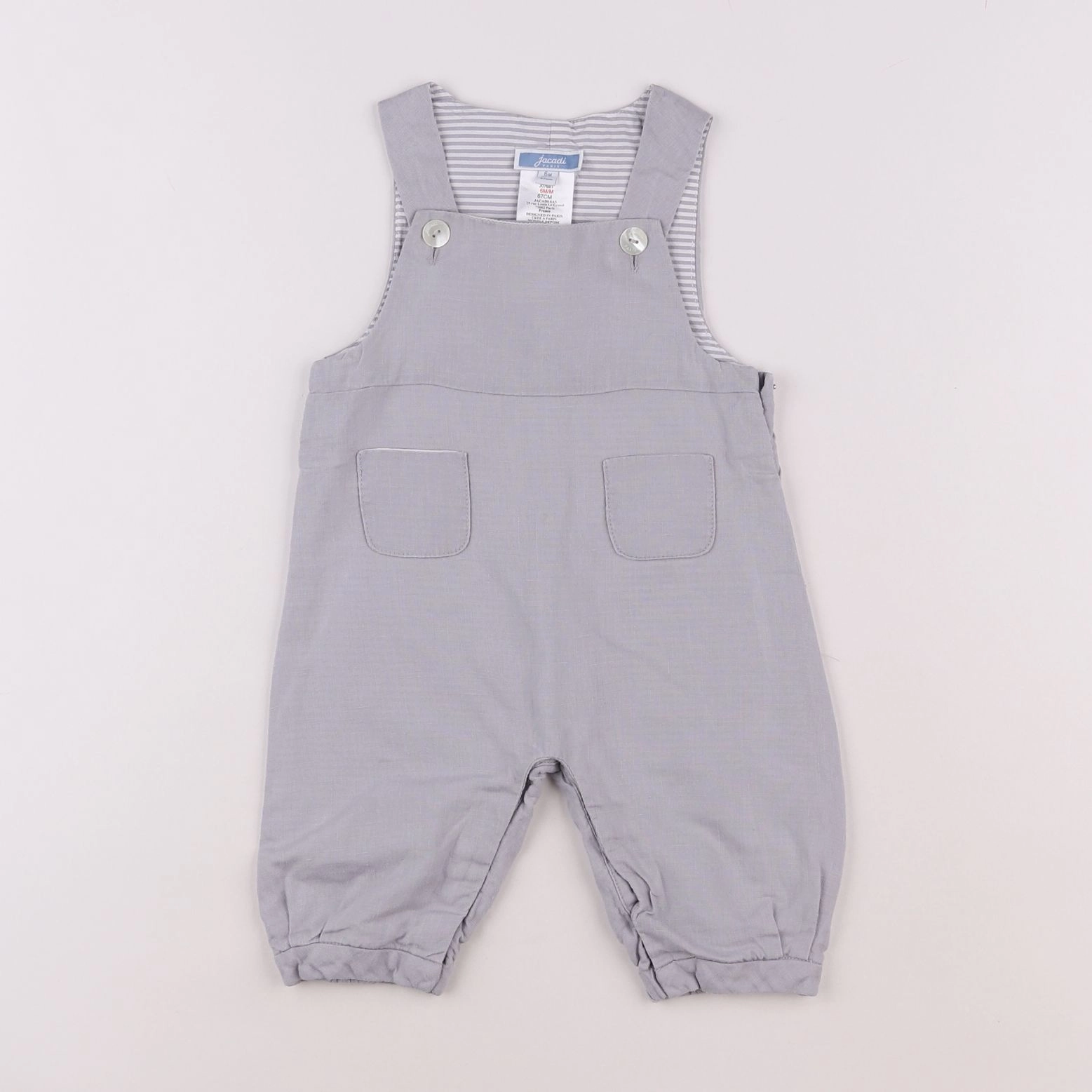 Jacadi - salopette gris - 6 mois