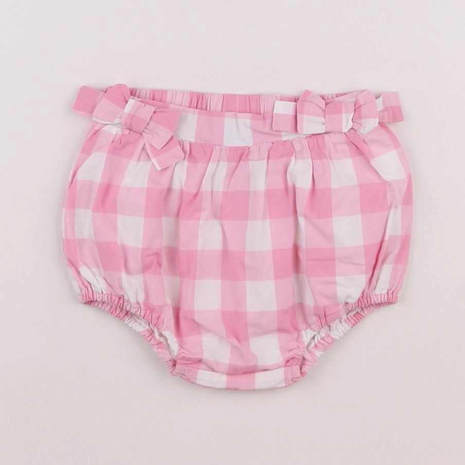Jacadi - bloomer blanc, rose - 6 mois