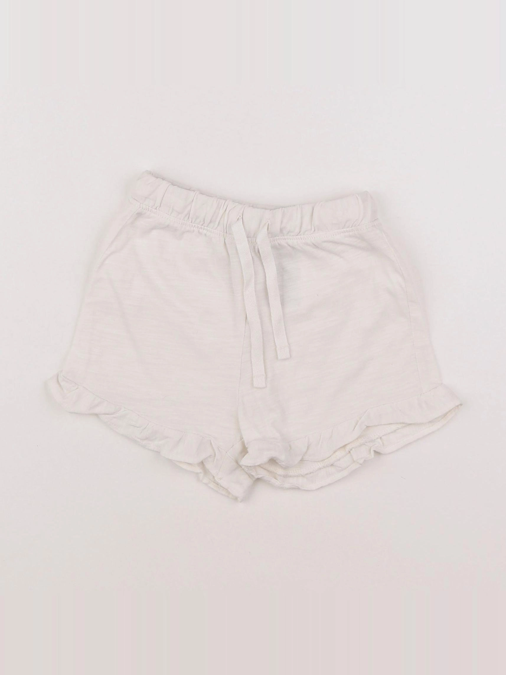 H&M - short blanc - 12/18 mois