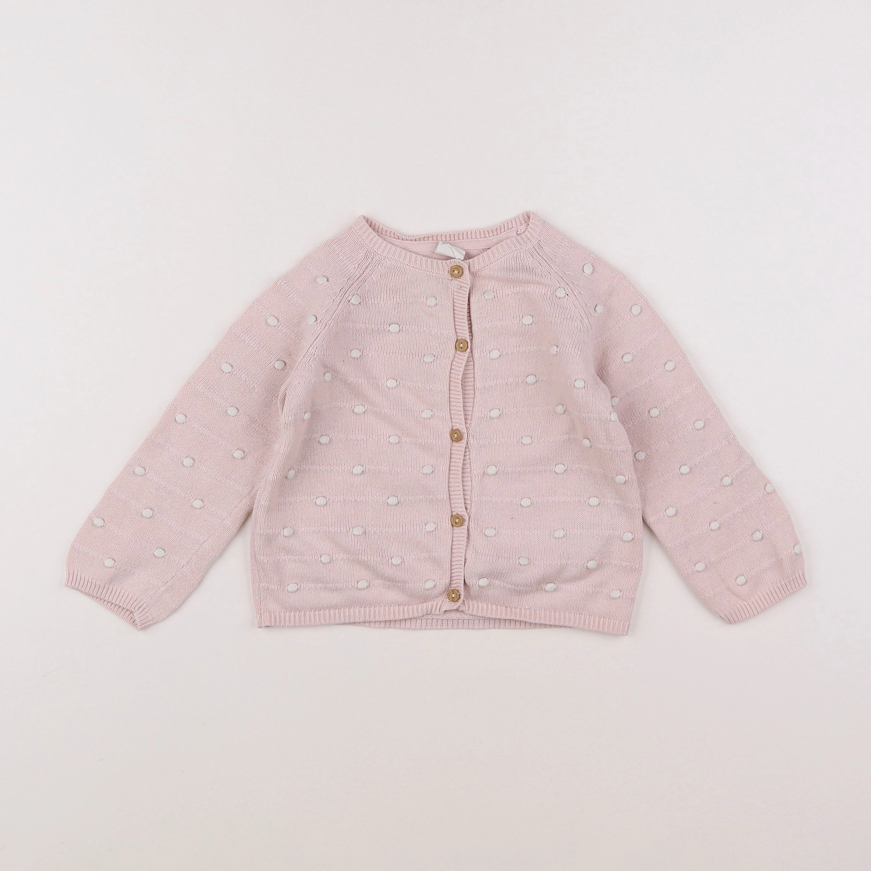 H&M - gilet rose - 12/18 mois