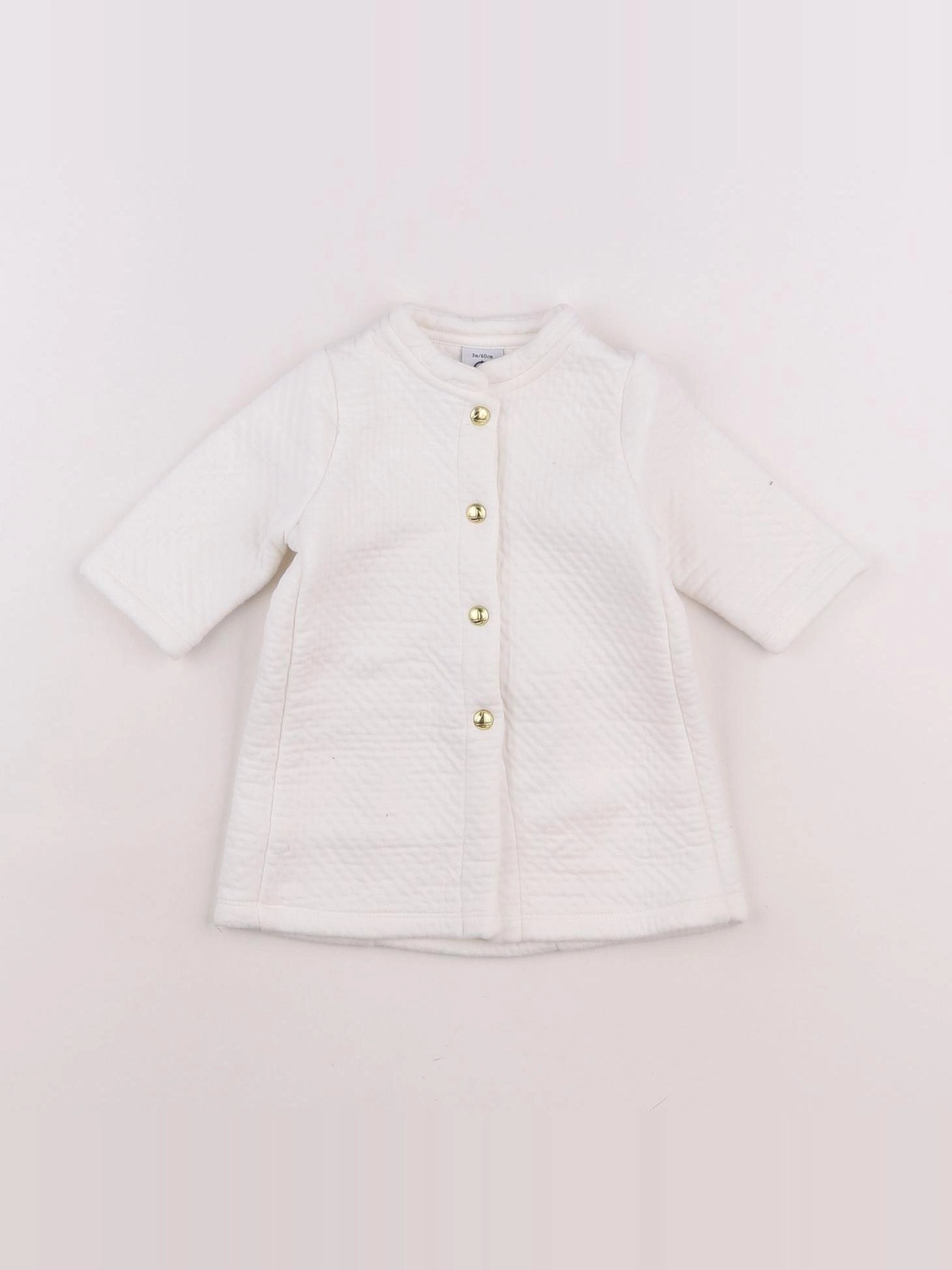 Petit Bateau - veste blanc - 3 mois