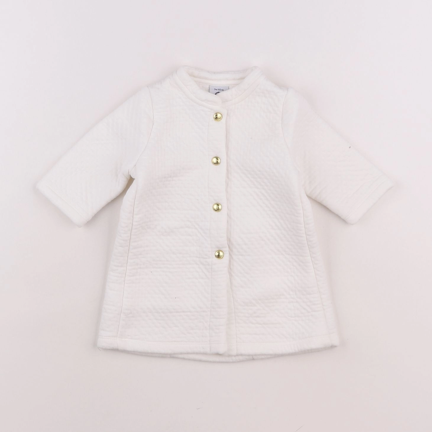 Petit Bateau - veste blanc - 3 mois