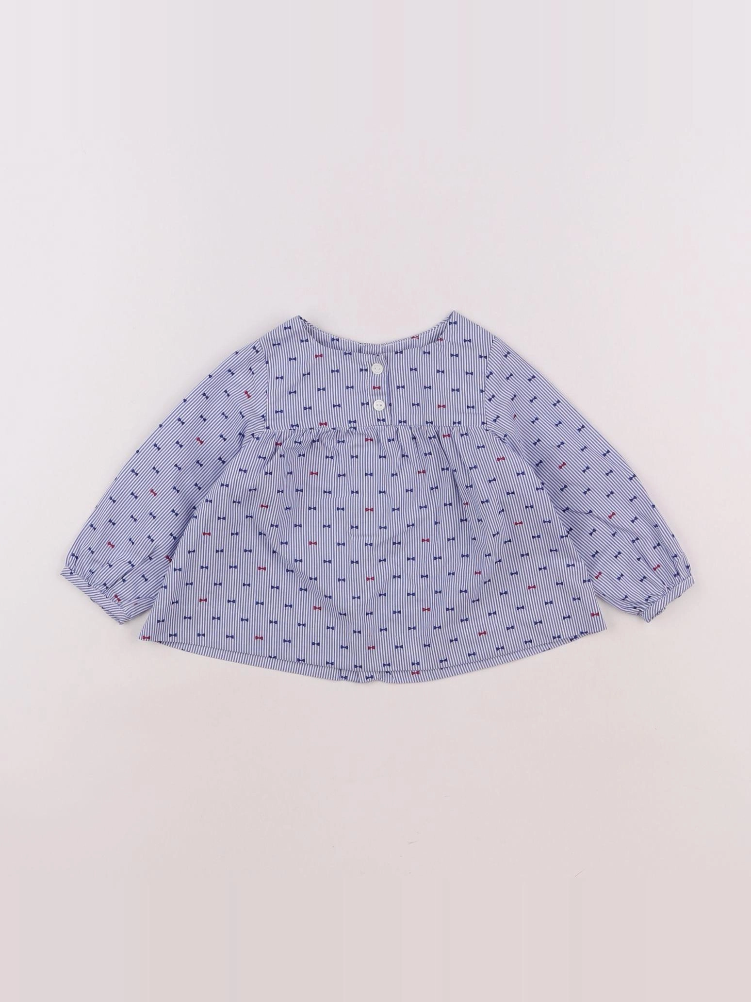 Jacadi - blouse bleu - 6 mois