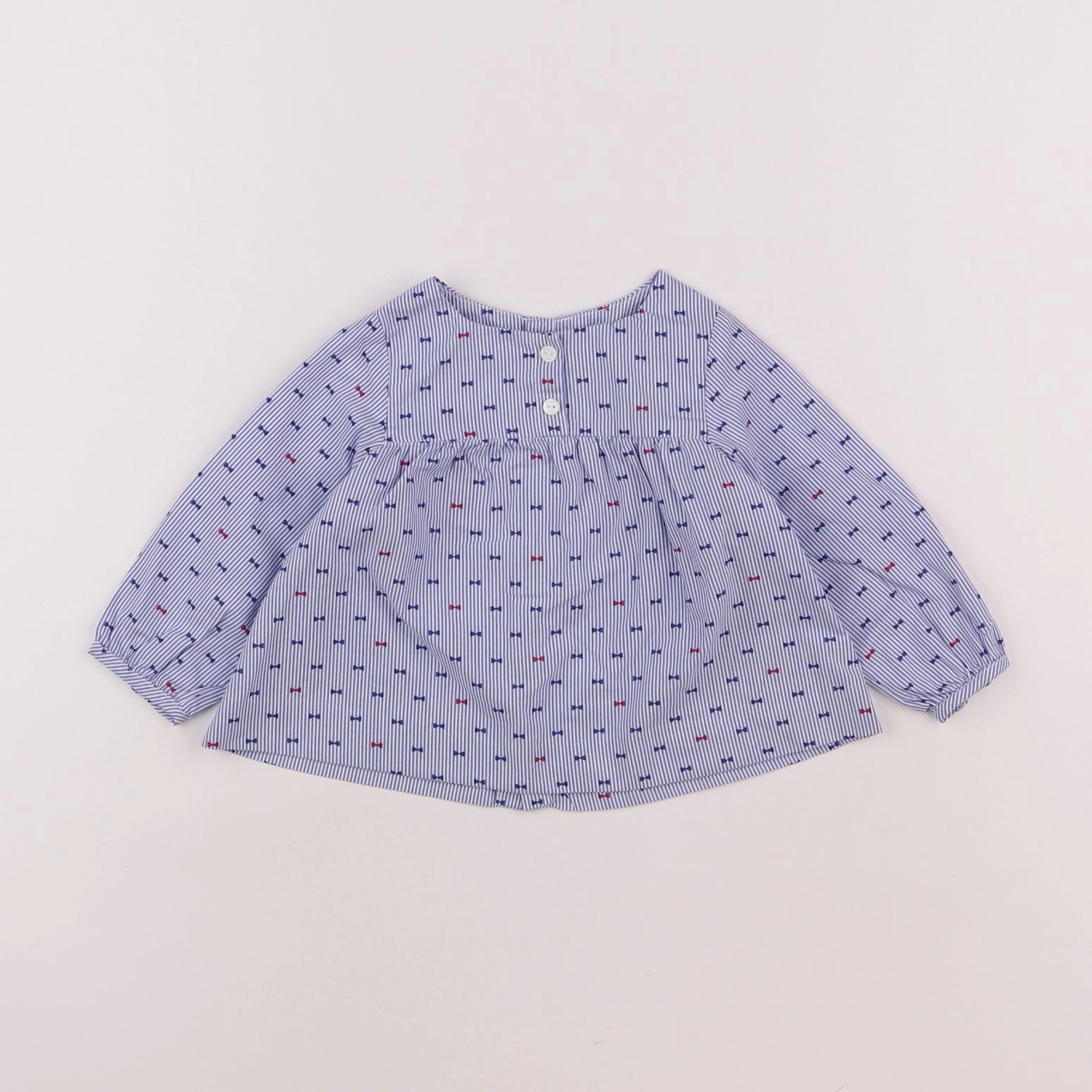 Jacadi - blouse bleu - 6 mois