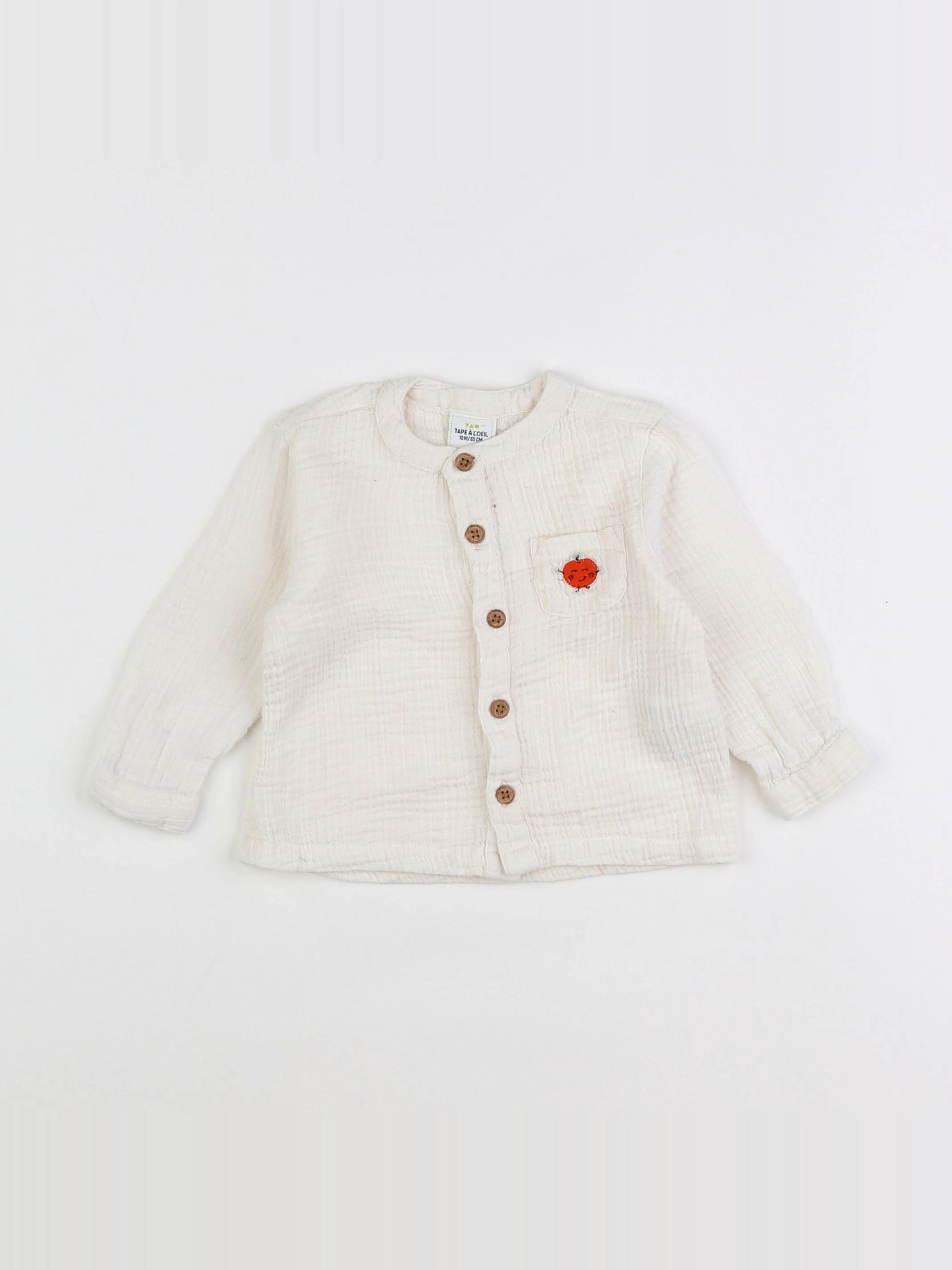 Tape à l'oeil - chemise blanc - 18 mois