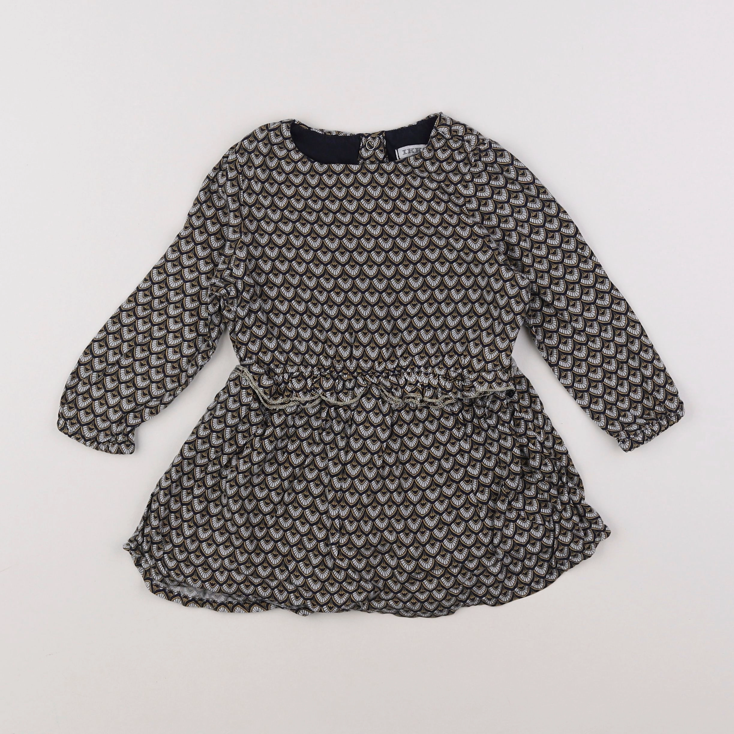 IKKS - robe noir, jaune - 18 mois
