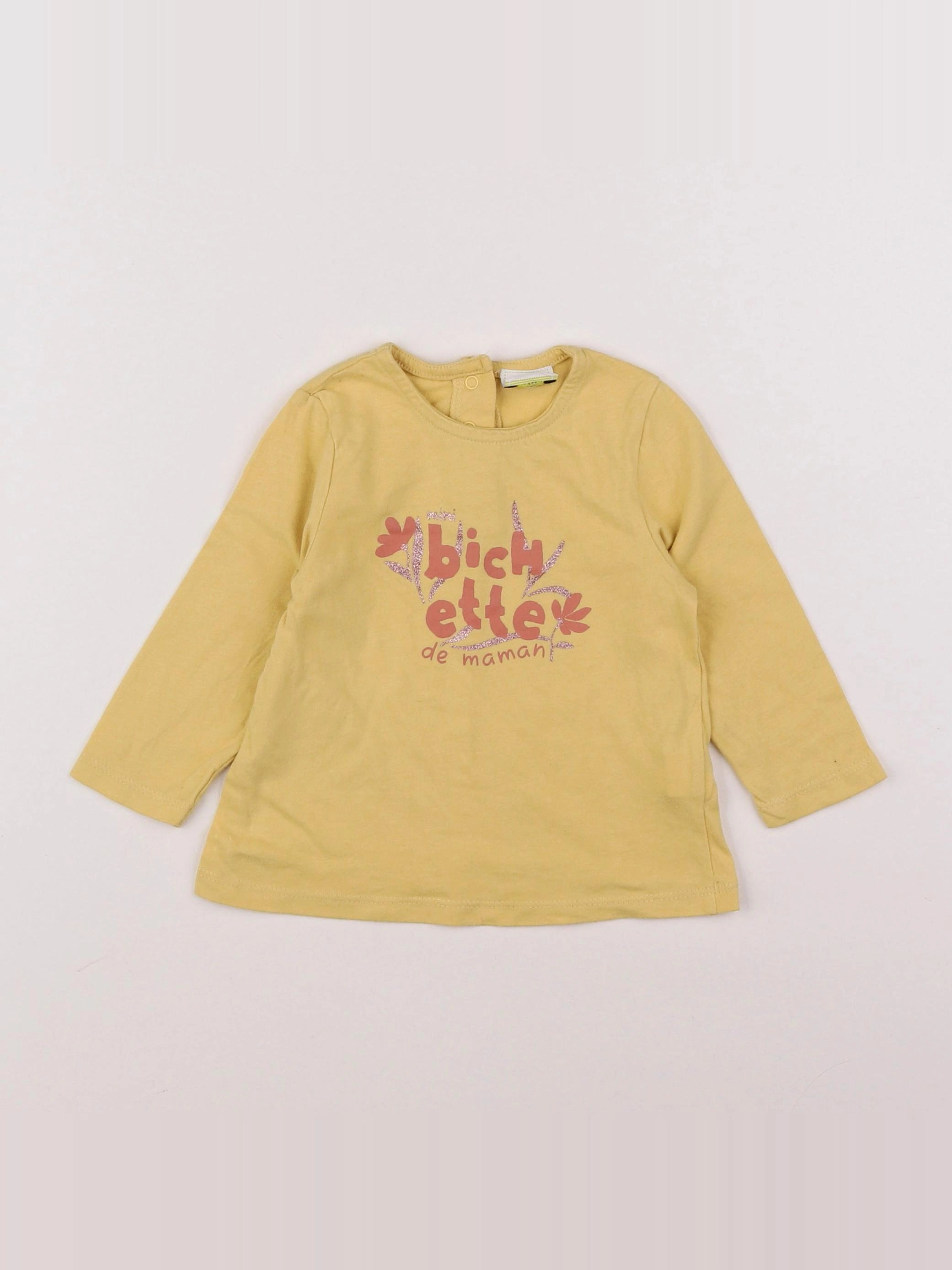 Tape à l'oeil - tee-shirt jaune - 12 mois