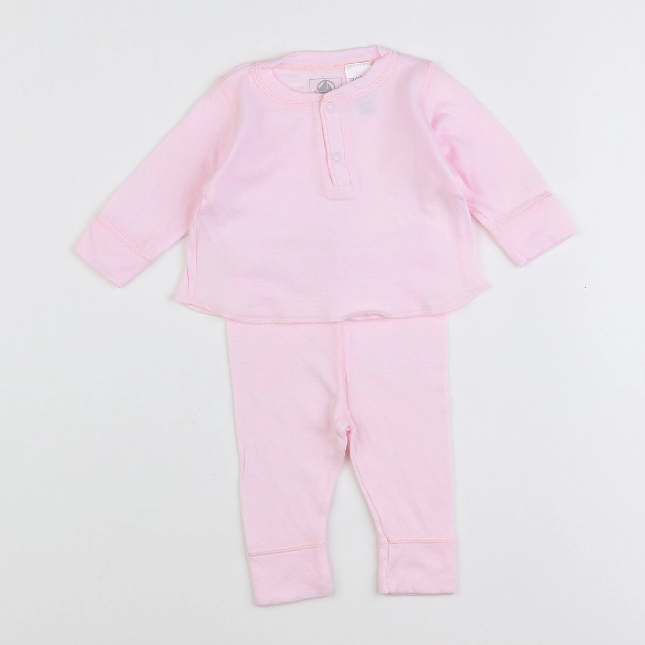 Petit Bateau - ensemble rose - 3 mois