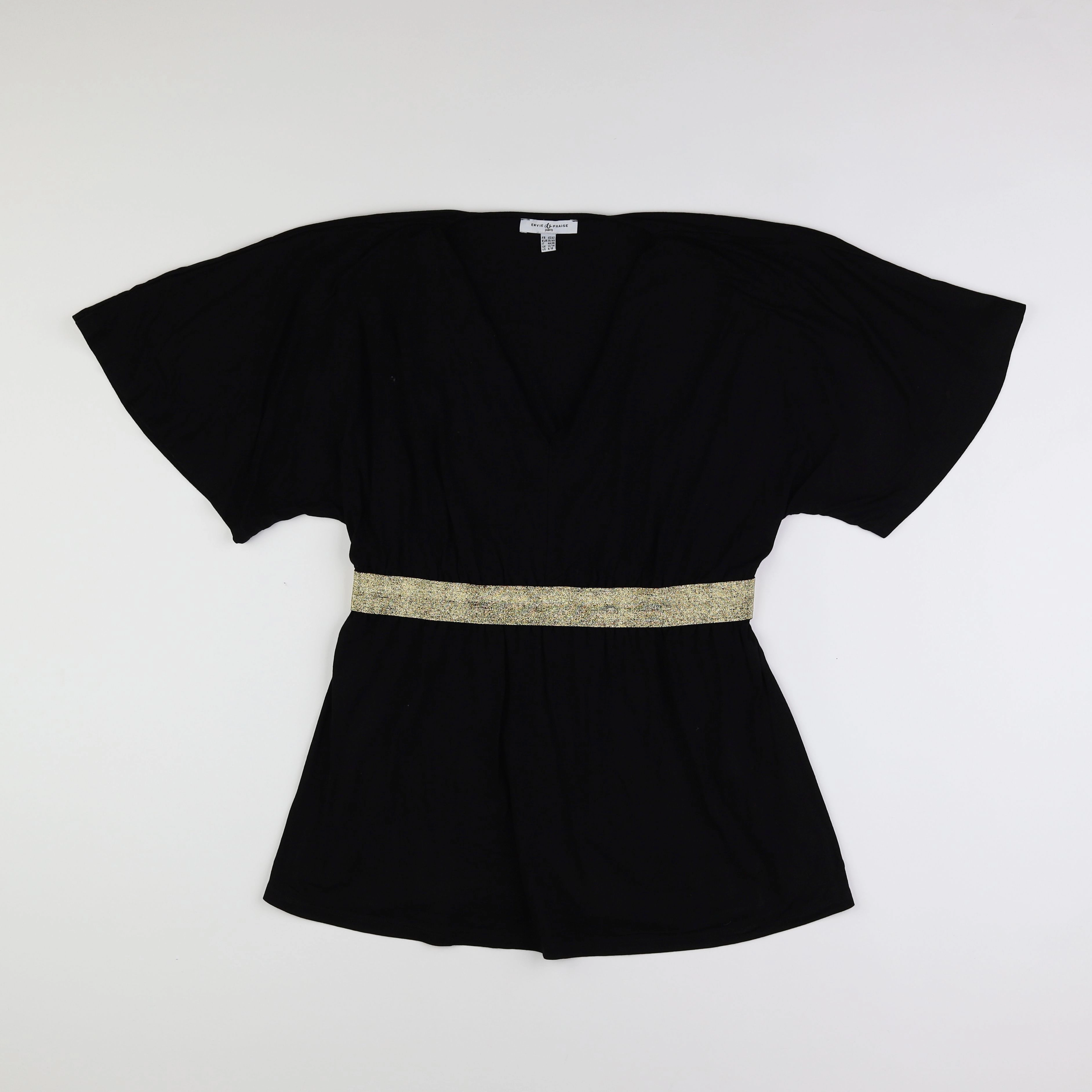 Envie de fraise - tee-shirt grossesse noir, or - 40 à 42