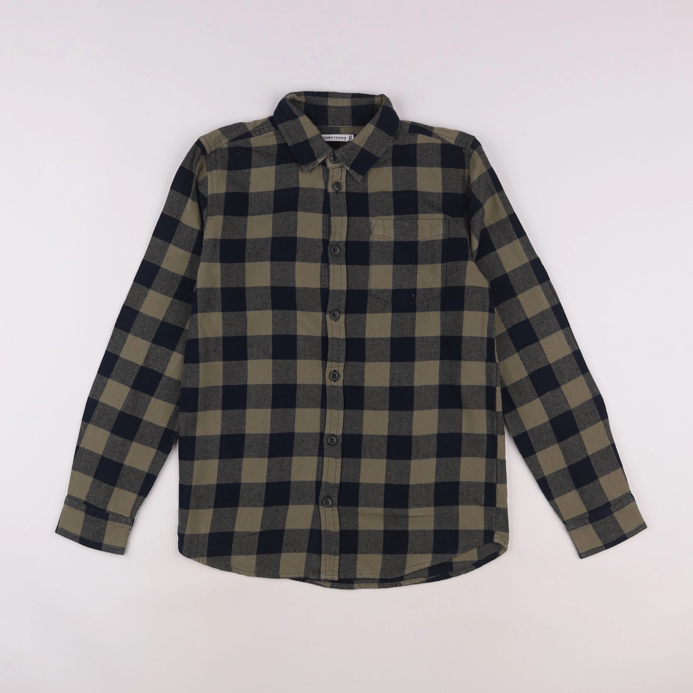 Monoprix - chemise vert - 12 ans