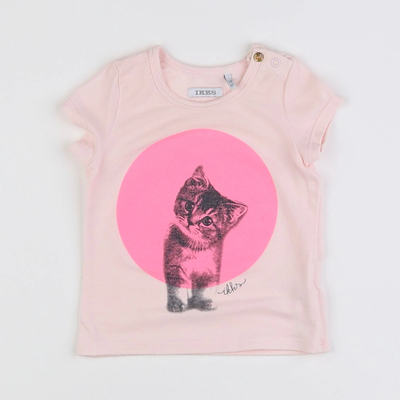 IKKS - tee-shirt rose - 3 mois