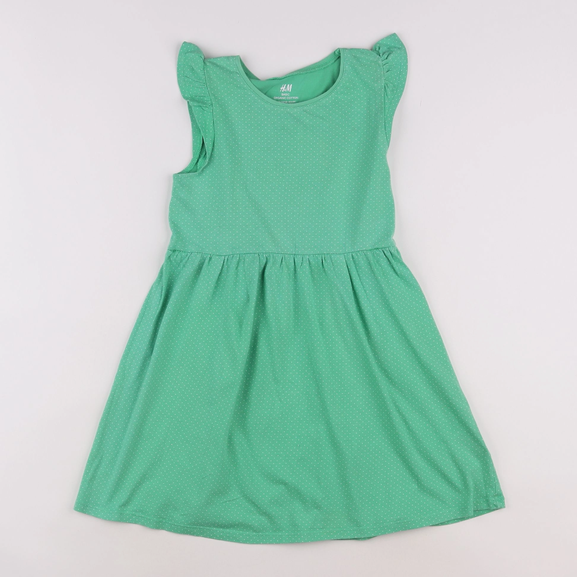 H&M - robe vert - 6/8 ans