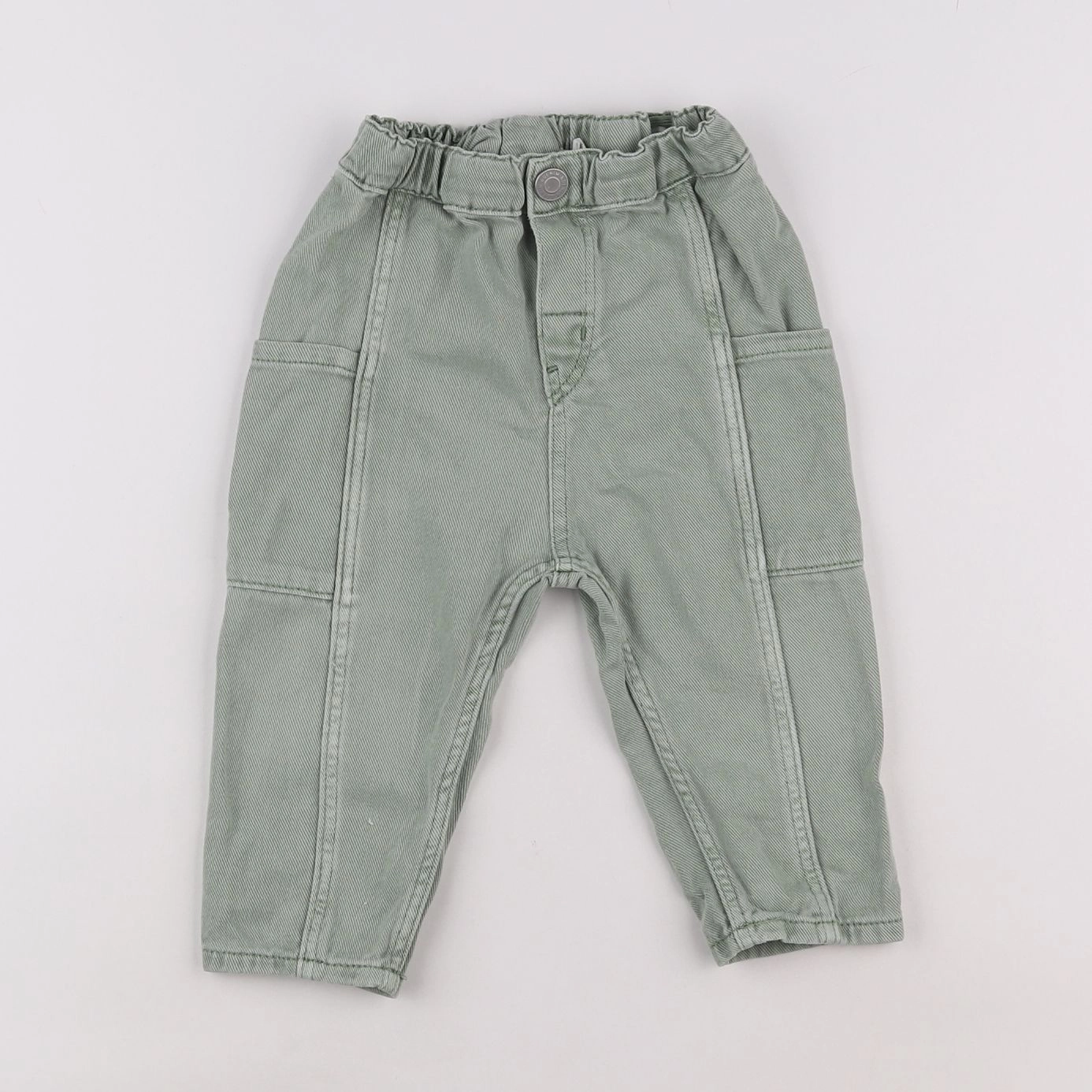 H&M - jean vert - 9/12 mois