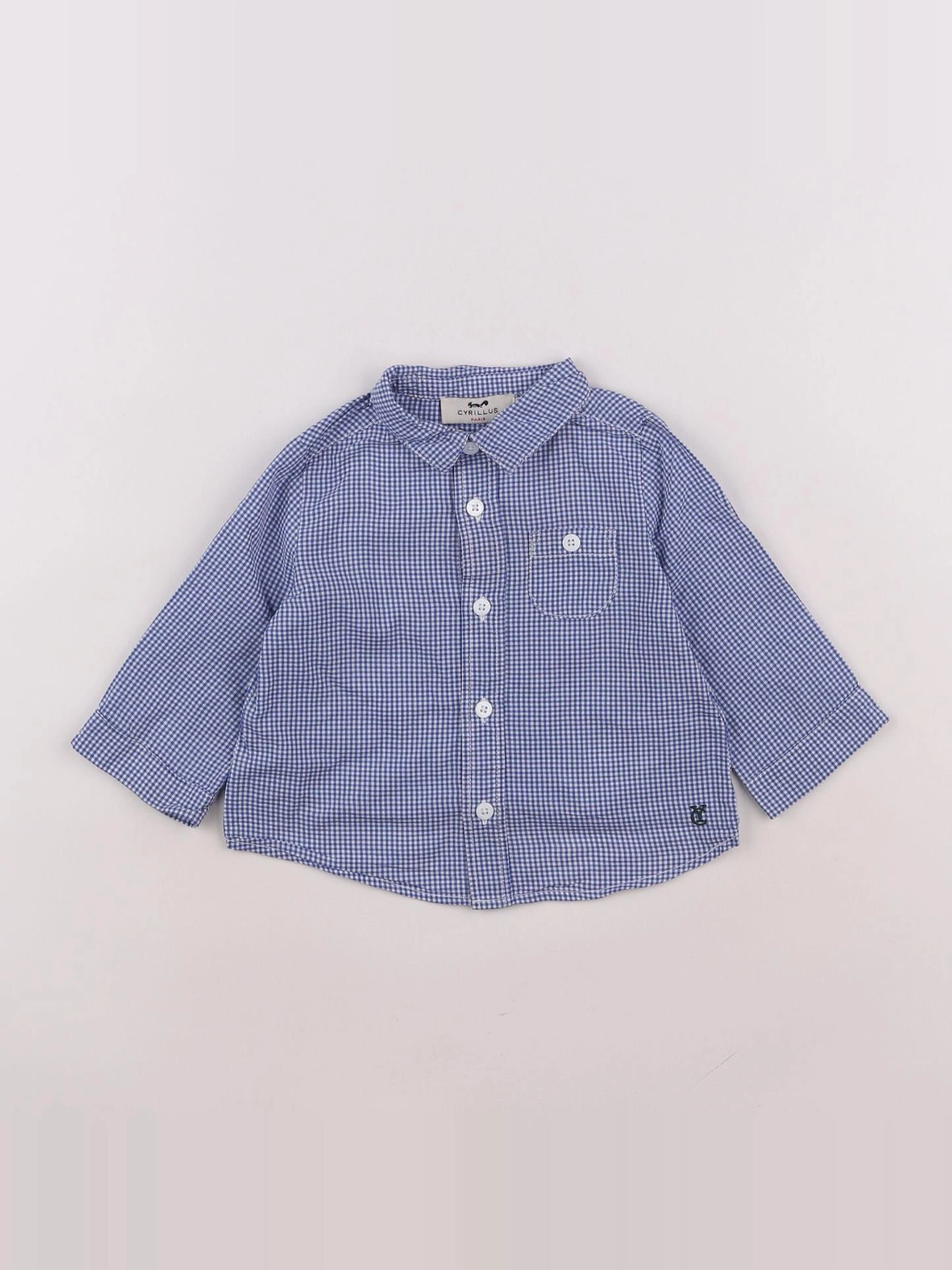 Cyrillus - chemise bleu - 9 mois