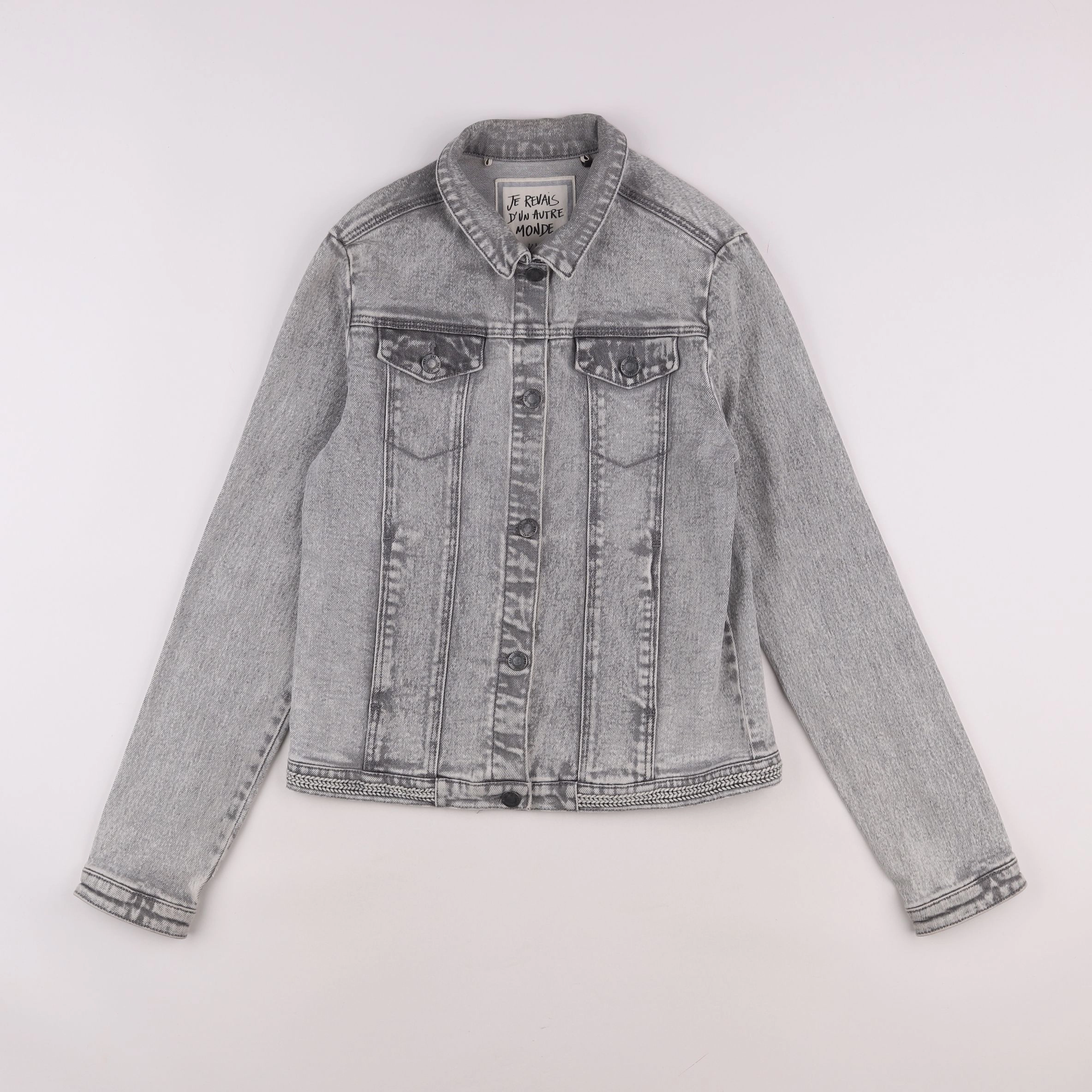 IKKS - veste imprimé au dos gris - 12 ans