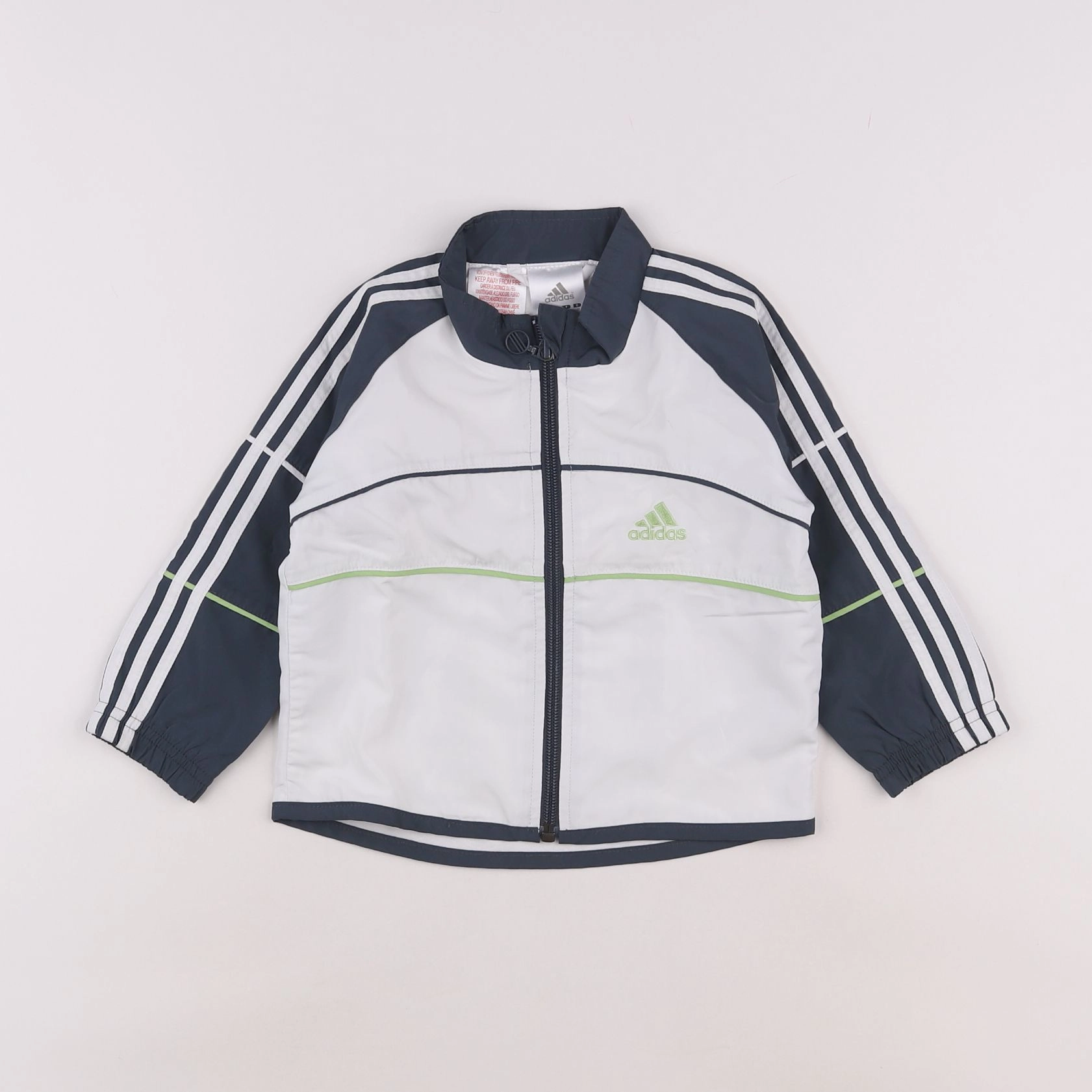 Adidas - sweat blanc, gris - 18 mois